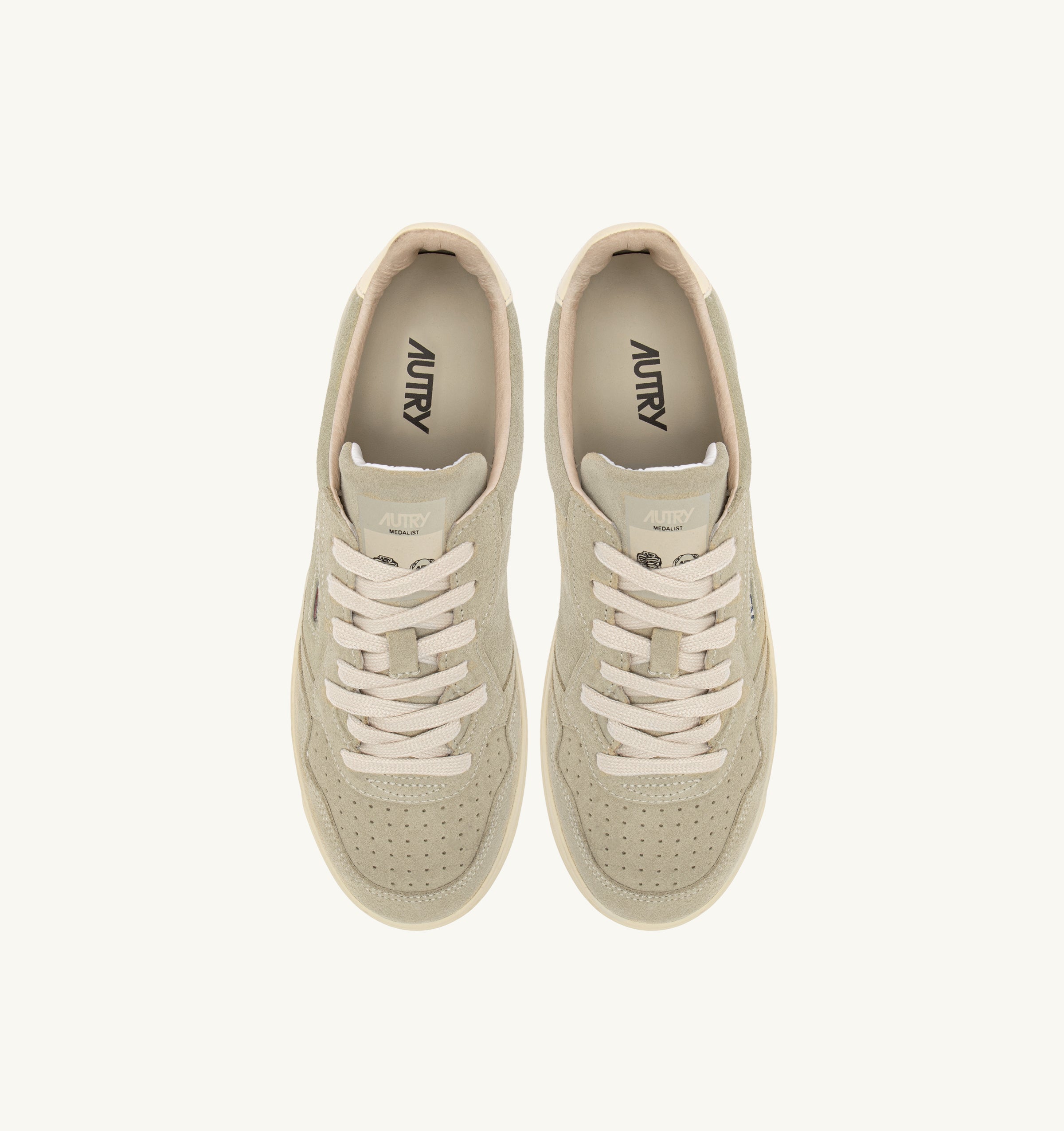 AUTRY Man Medalist UH02-Suede papyrus/weiß