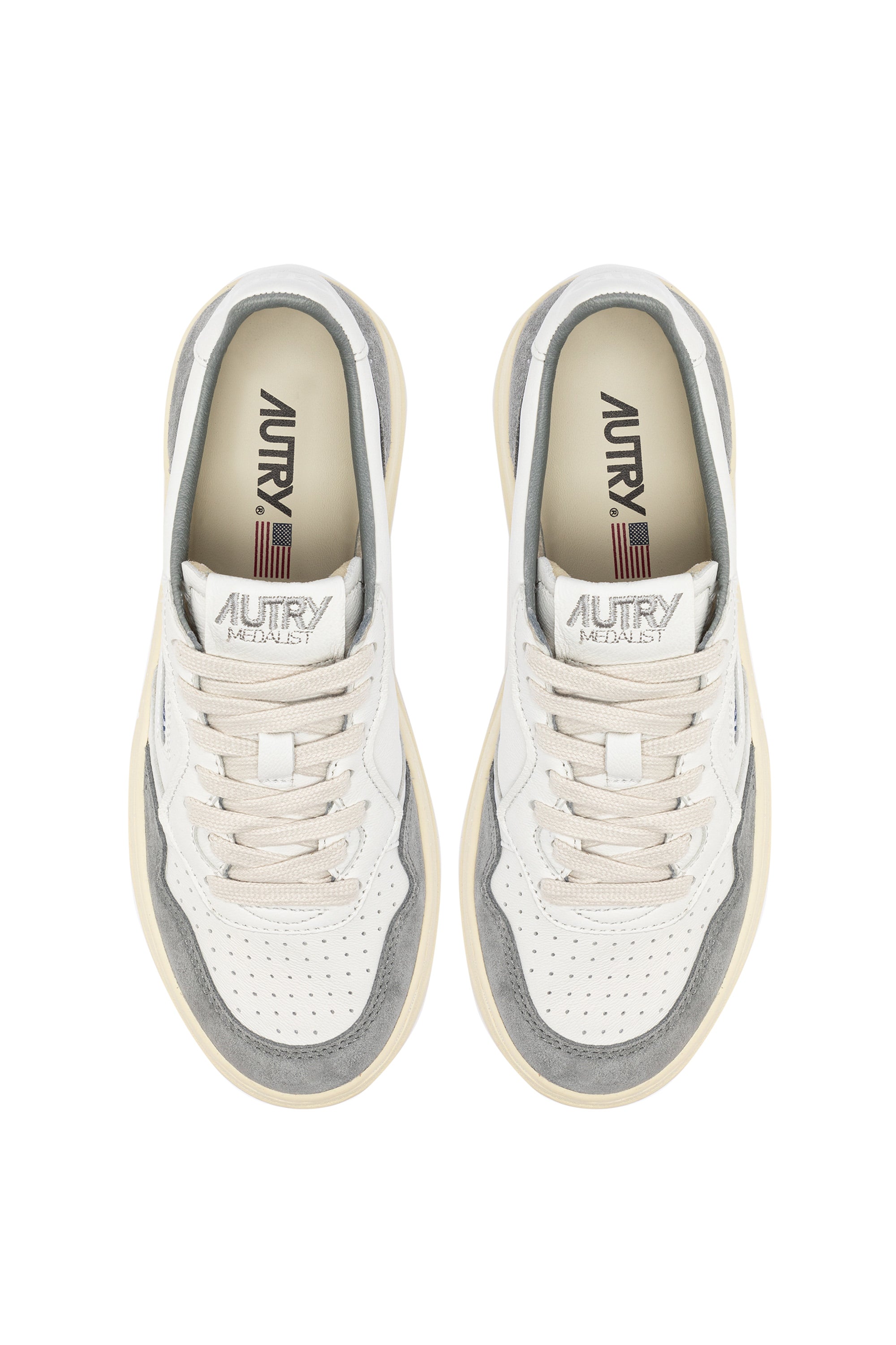 AUTRY Man Medalist GS37 Goat/Suede white/grey