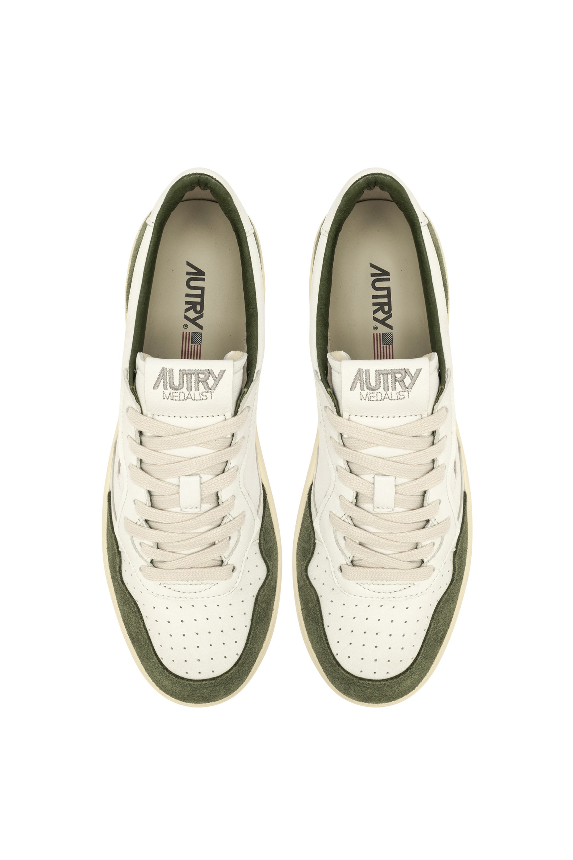 AUTRY Women Medalist GS40  - Ziege/Wildleder white/military