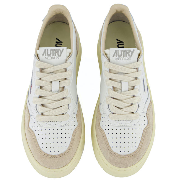 AUTRY Women Medalist LS74 - Leder/Wildleder weiß/silver