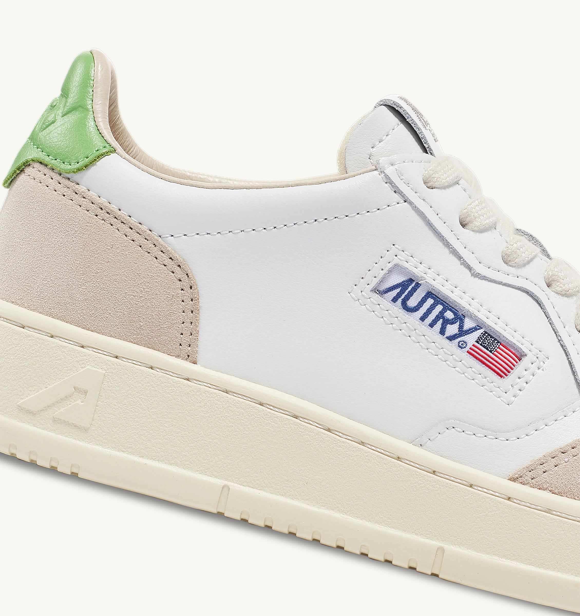 AUTRY Women Medalist LS65 - Leder/Wildleder weiß/bud green