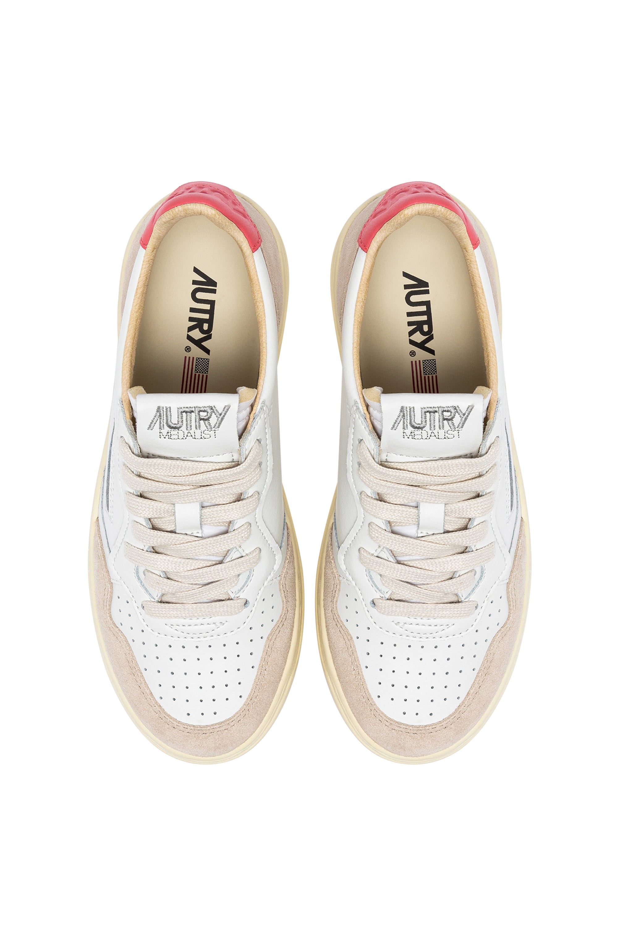 AUTRY Women Medalist LS78 - Leder weiß/tearose