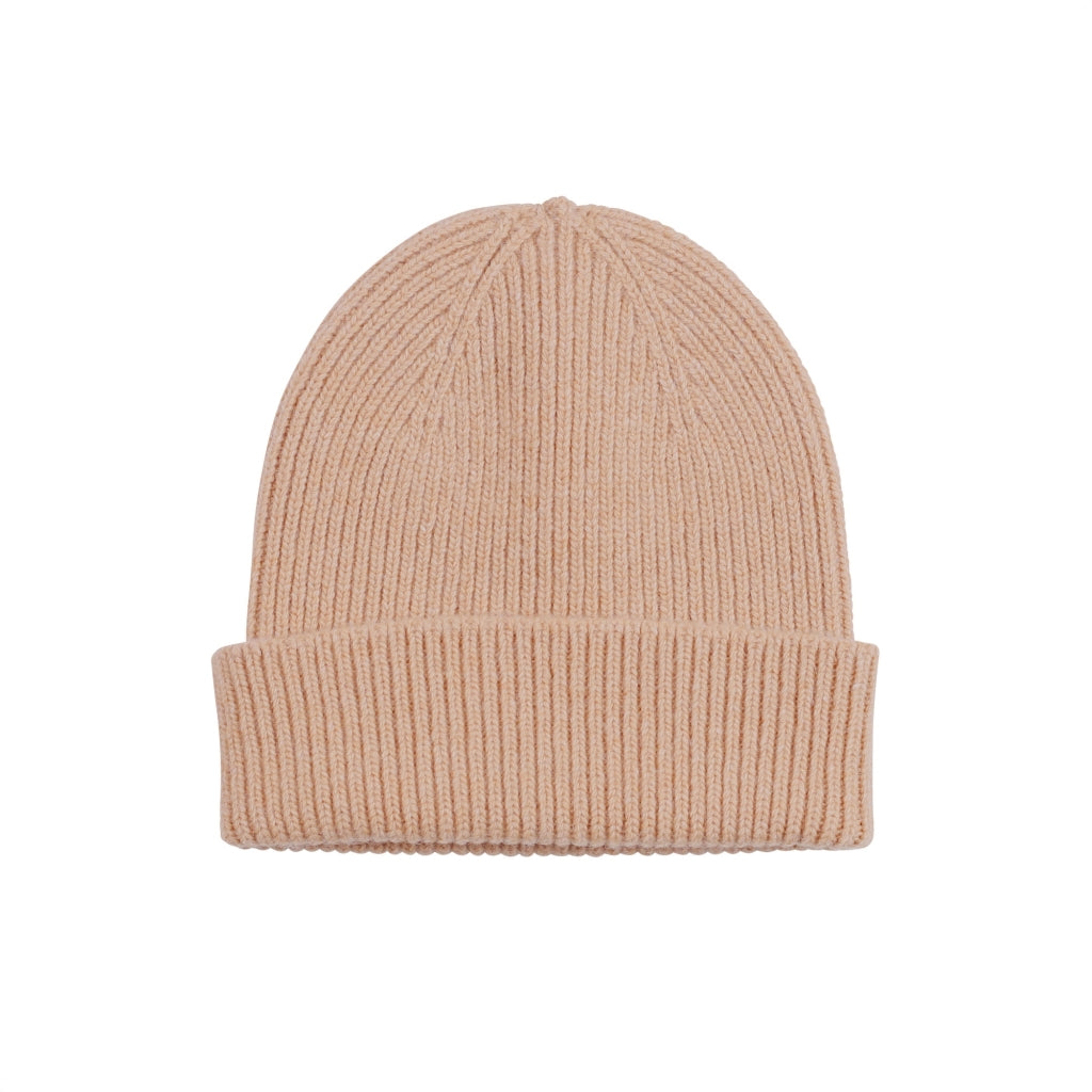 Merino Wool Beanie Honey Beige