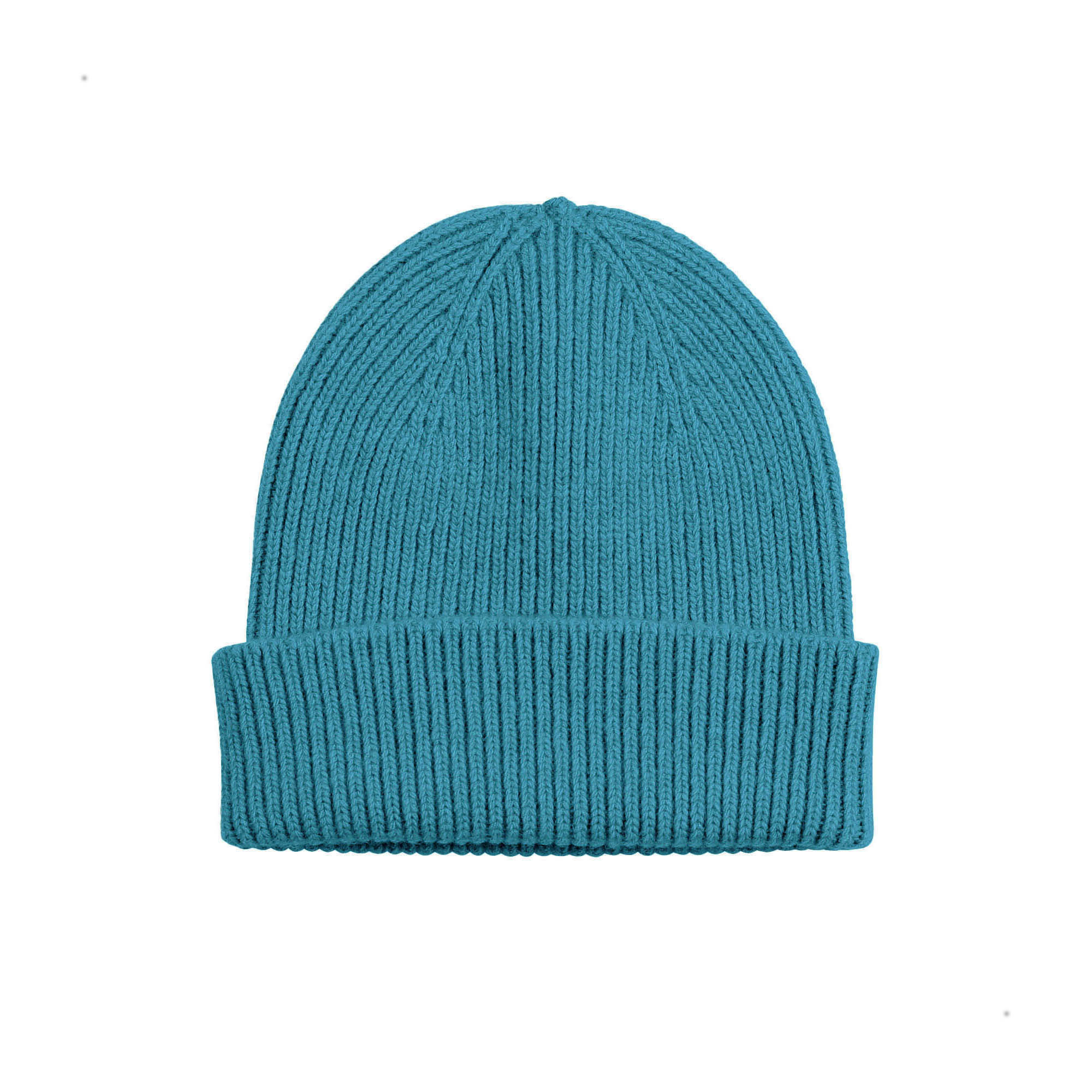 Merino Wool Beanie Teal Blue