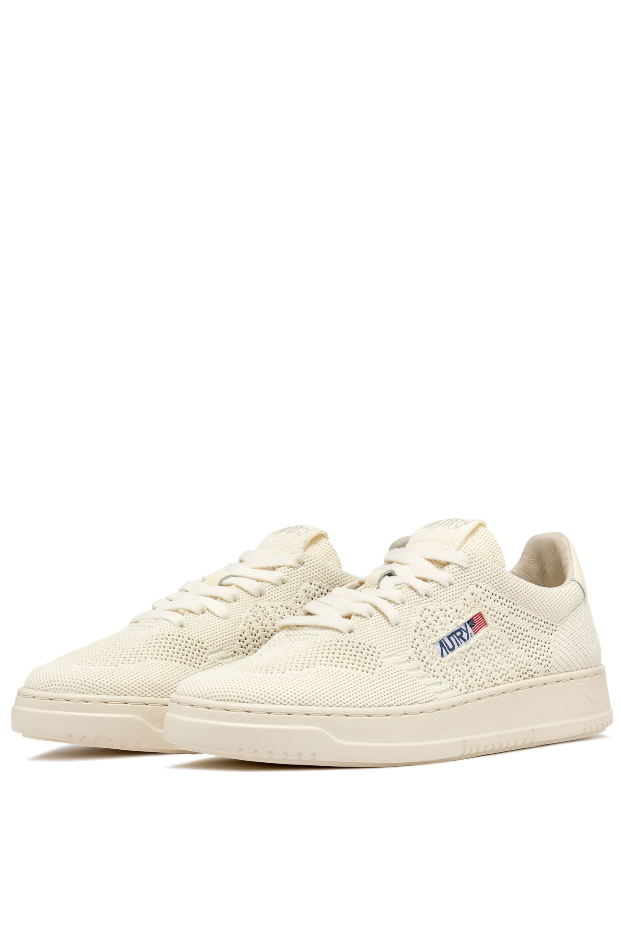 AUTRY Women Easeknit KN10 - knit/leder winter white