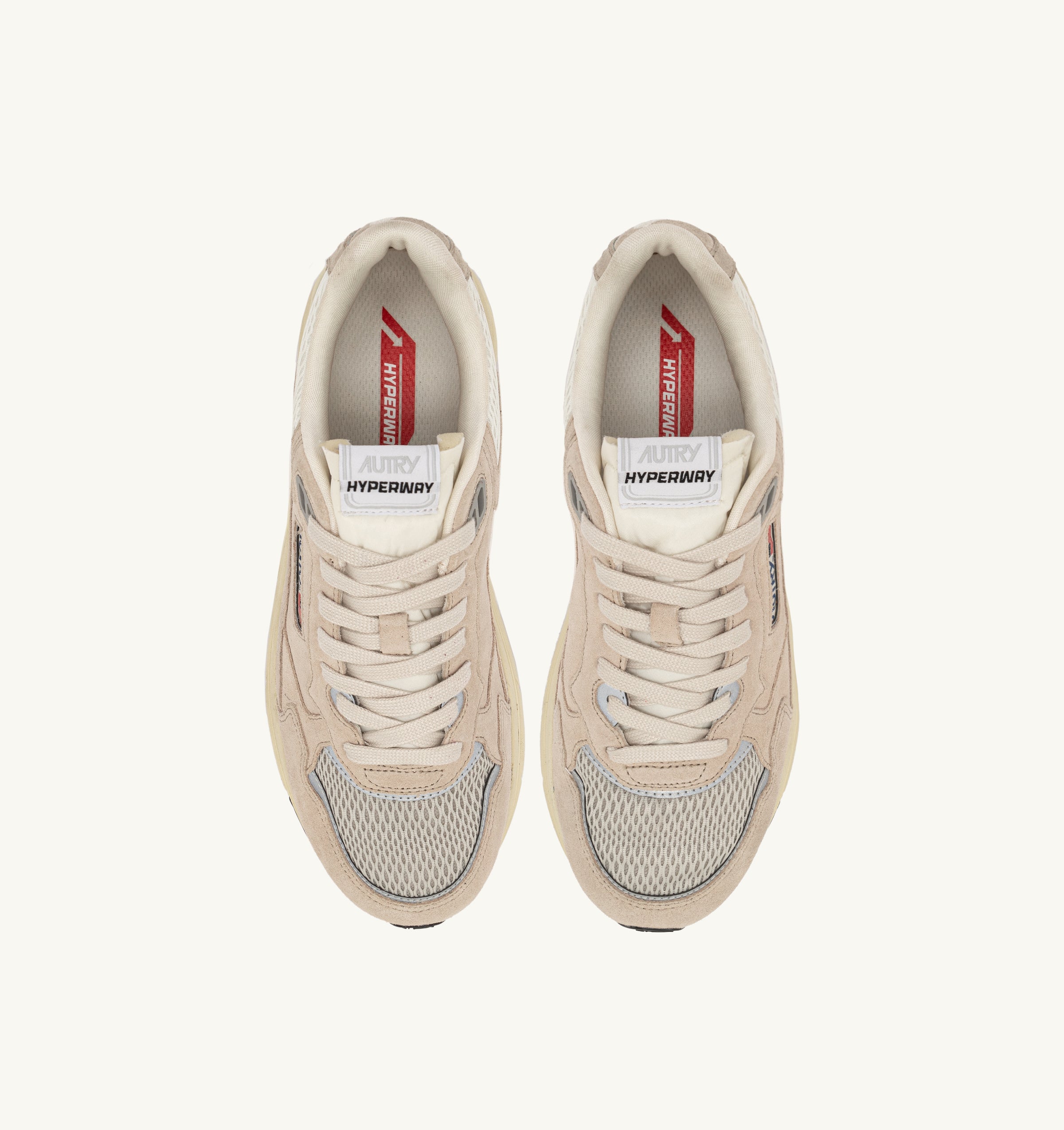 AUTRY Women Hyperway UM03 - Mesh/Wildleder sand/silver