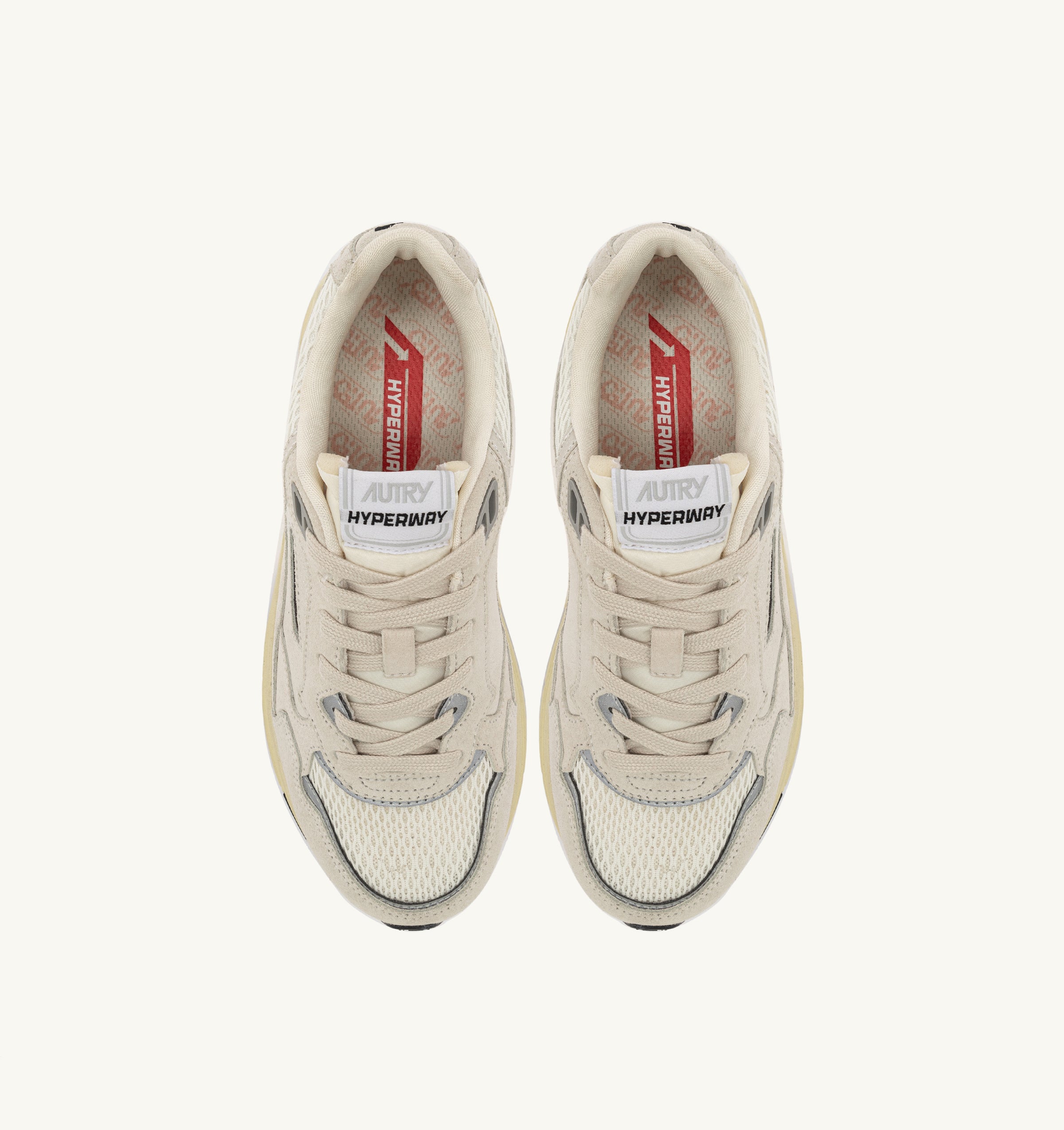 AUTRY Women Hyperway UM10 - Mesh/Wildleder white/silver