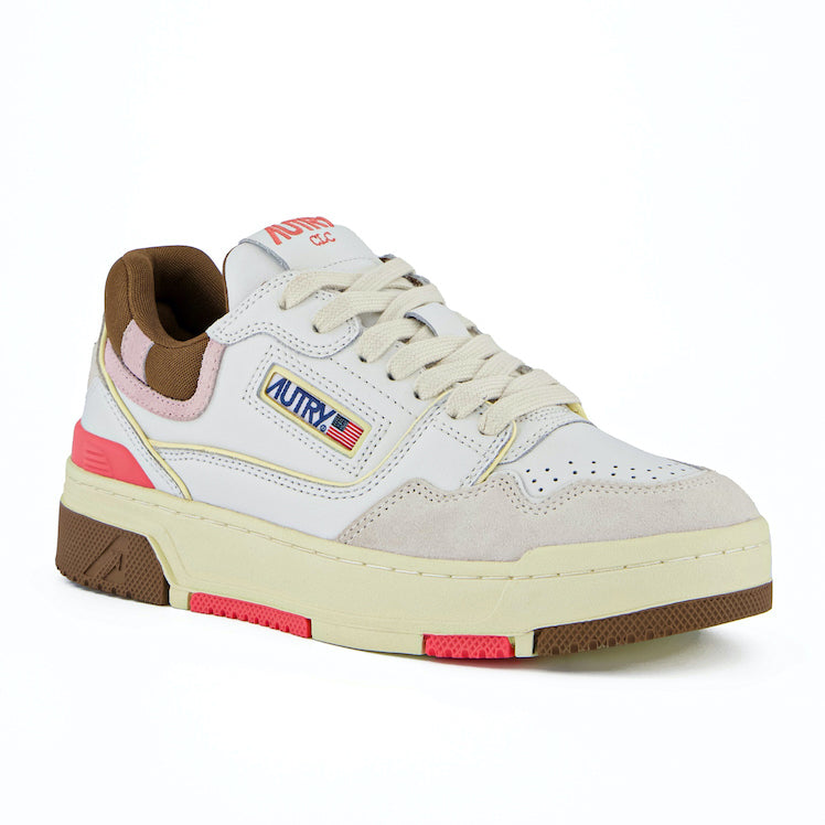 AUTRY Women CLC MM35 - Leder weiß/braun/pink