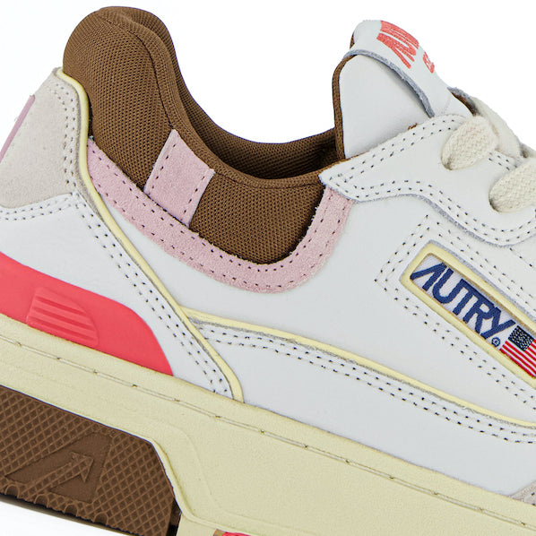 AUTRY Women CLC MM35 - Leder weiß/braun/pink