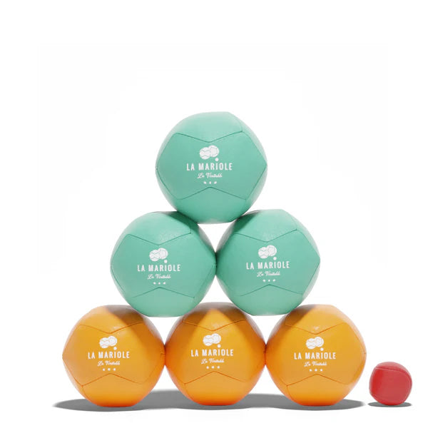 Petanque Boule - orange/vert turquoise