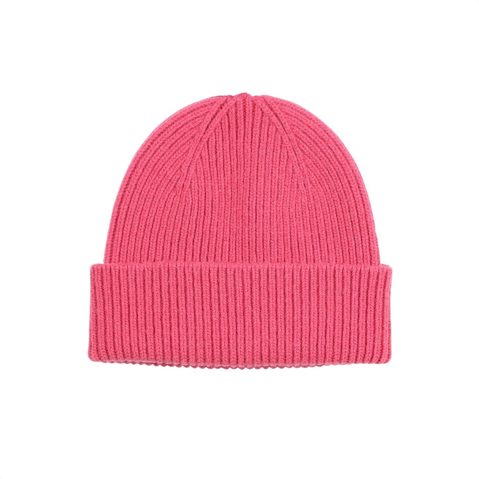 Merino Wool Beanie-Bubblegum Pink
