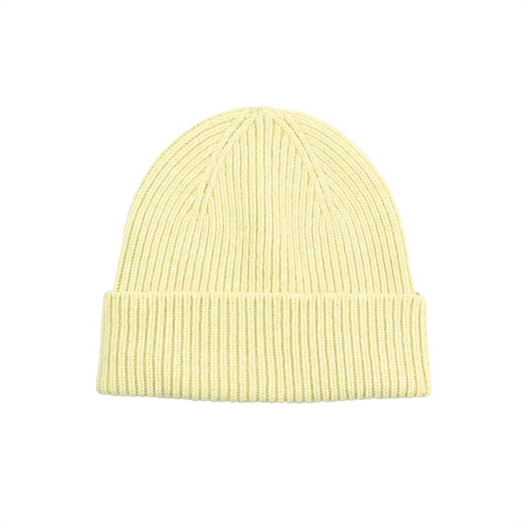 Merino Wool Beanie Soft Yellow
