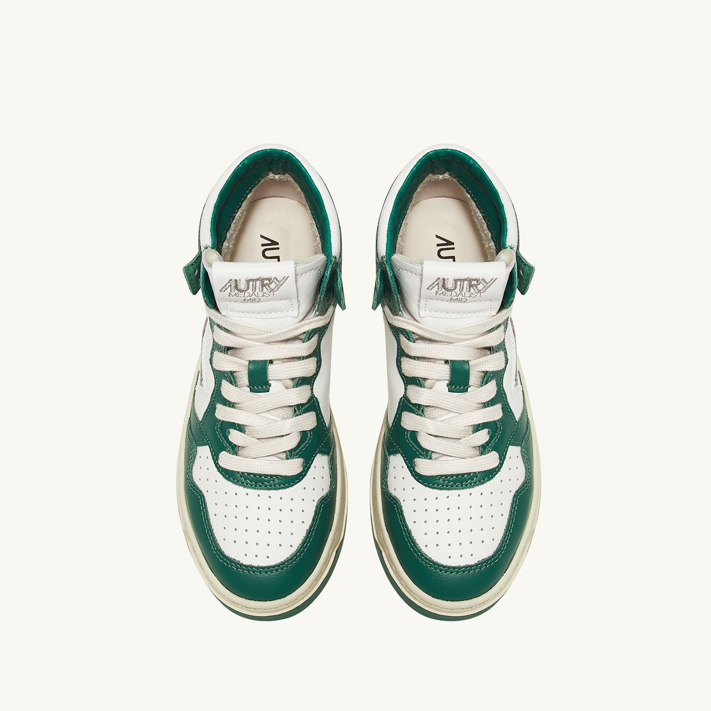 AUTRY Women Medalist Mid WB03 - Leder weiß/green
