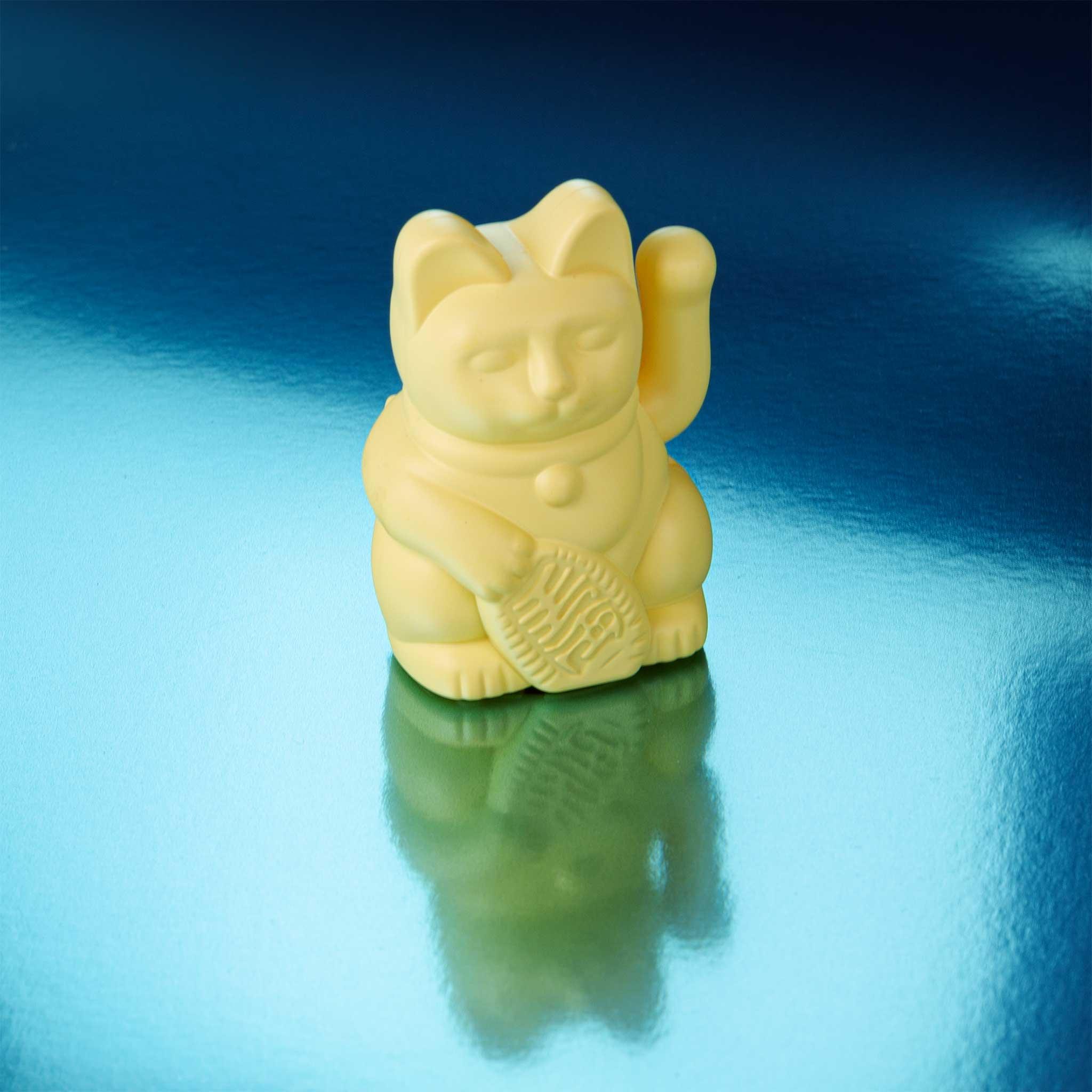 Solar Lucky Cat Winkekatze gelb