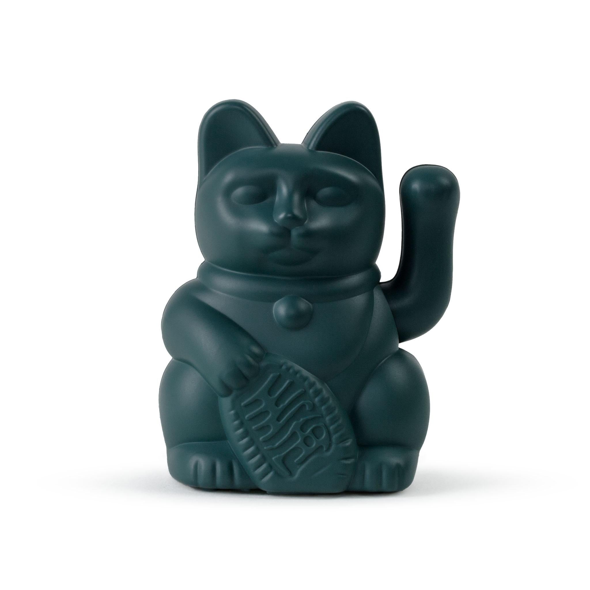 Solar Lucky Cat Winkekatze grün