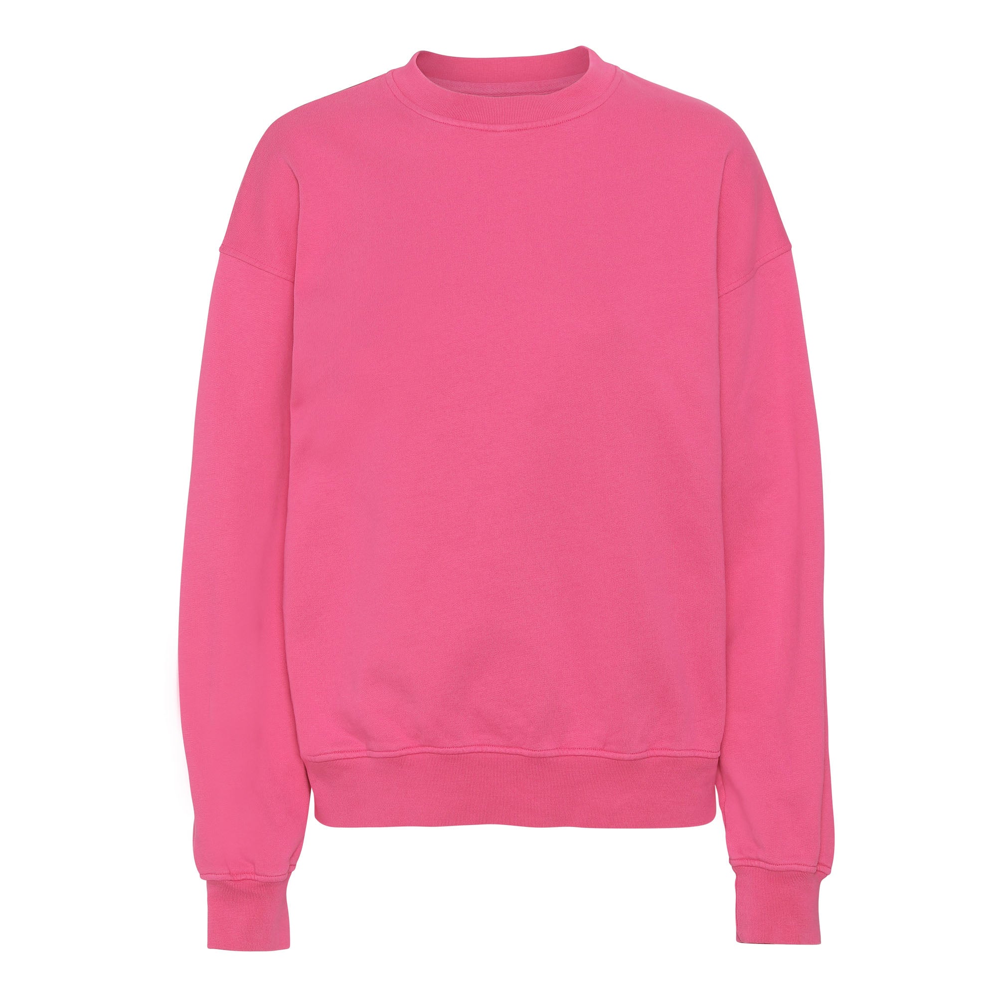 Organic Oversized Crew - bright coral