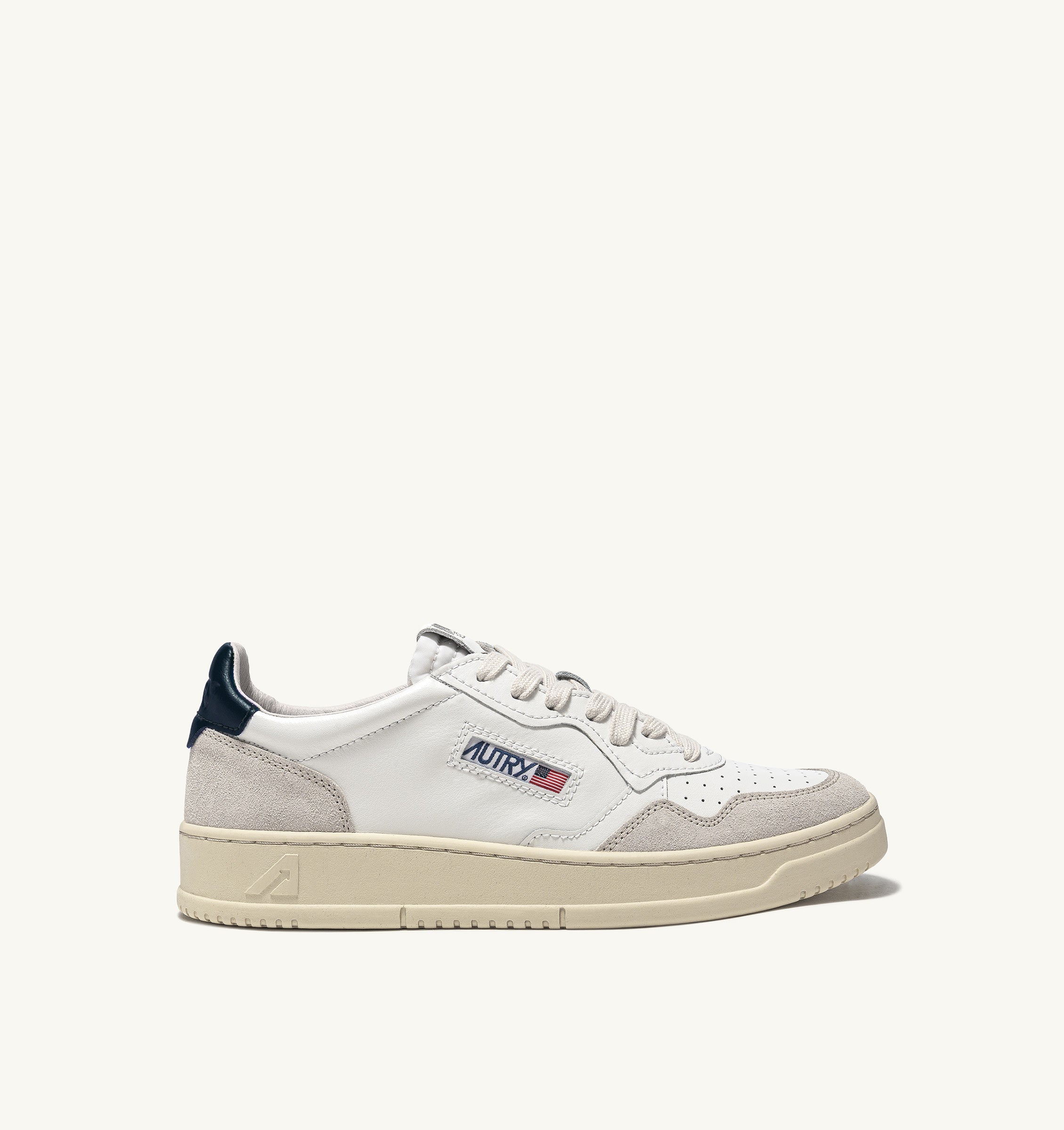 AUTRY Man Medalist LS28 - Leder/Suede white/blue