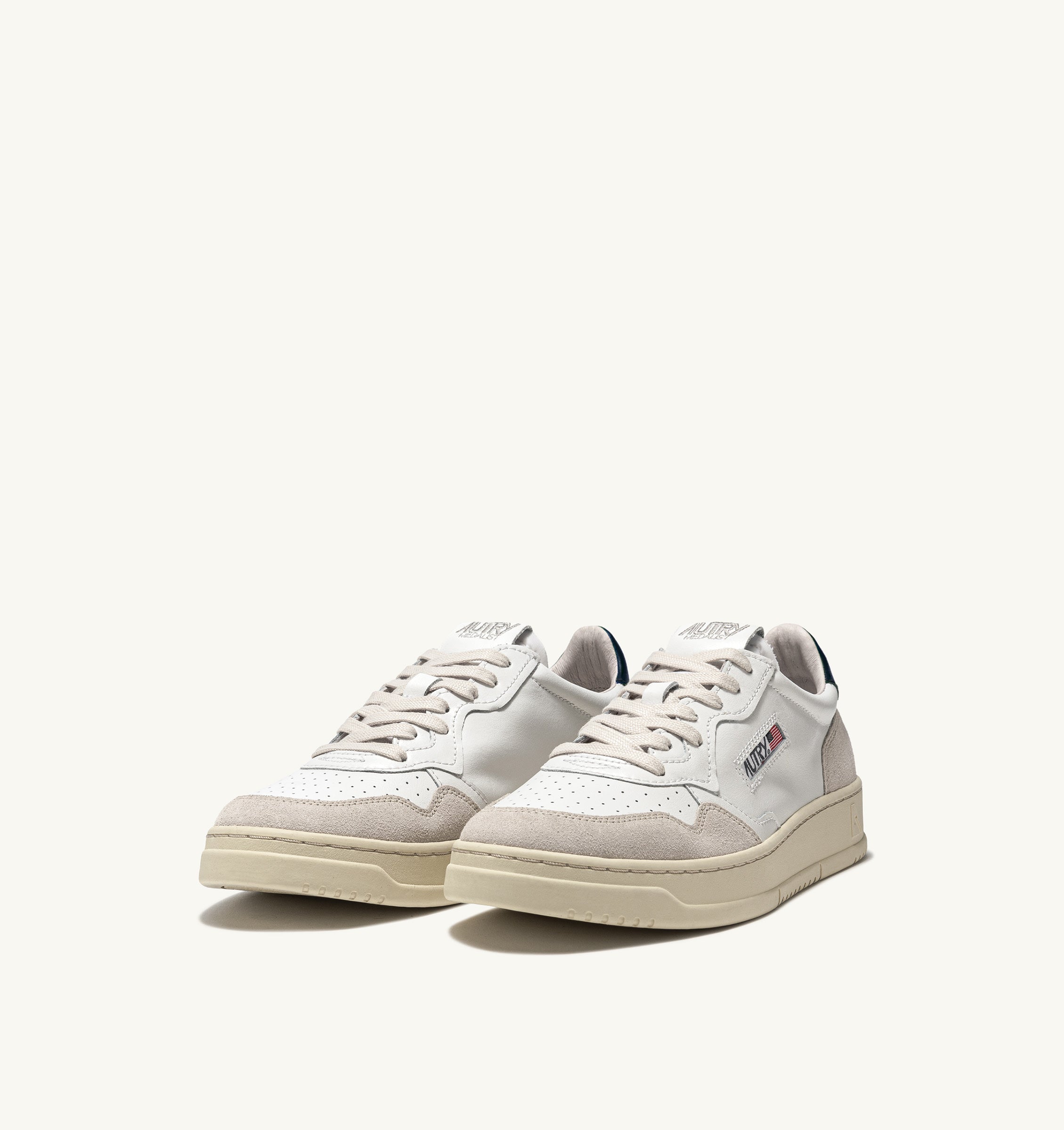 AUTRY Man Medalist LS28 - Leder/Suede white/blue