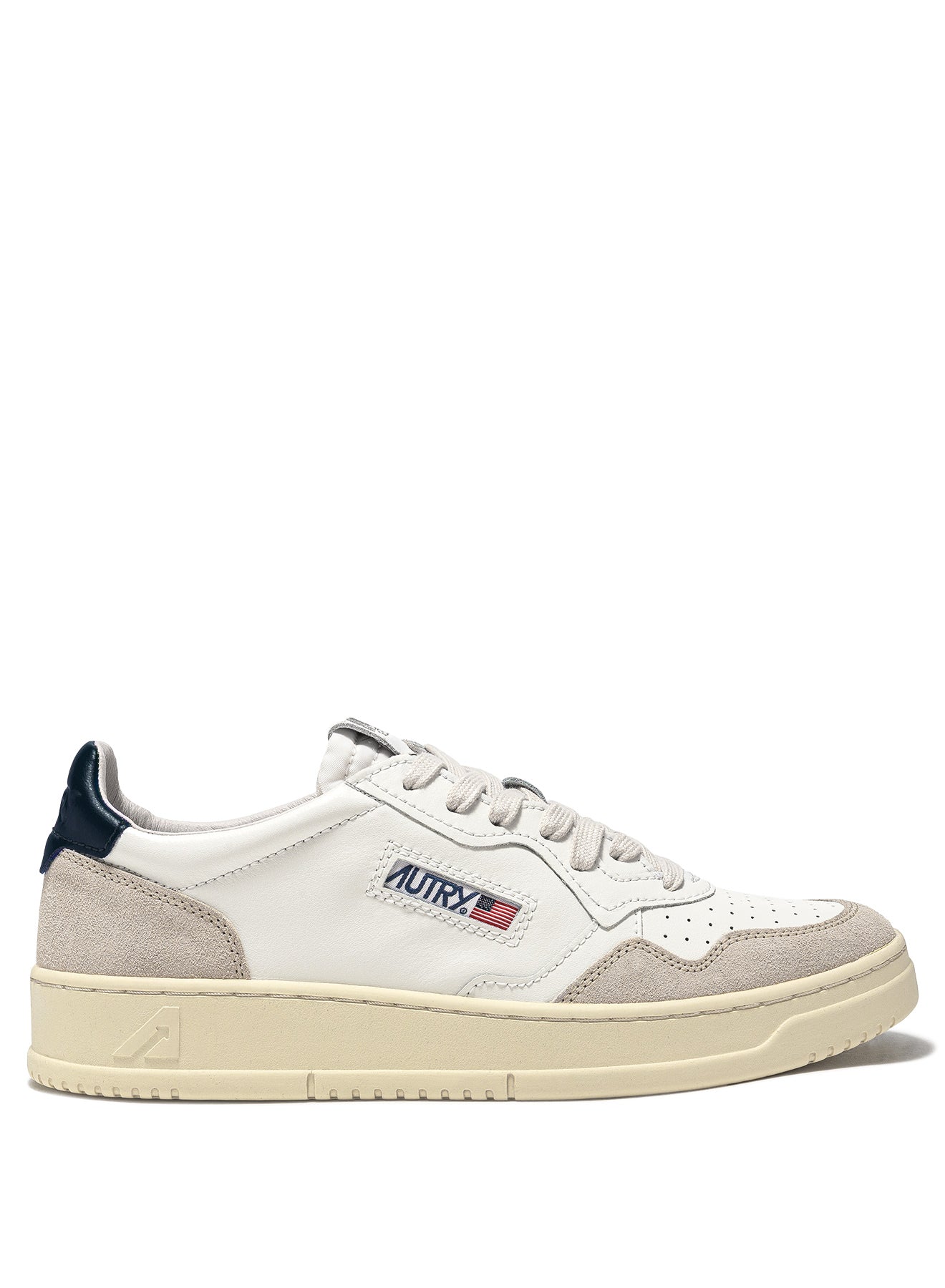AUTRY Man Medalist LS28 - Leder/Suede white/blue