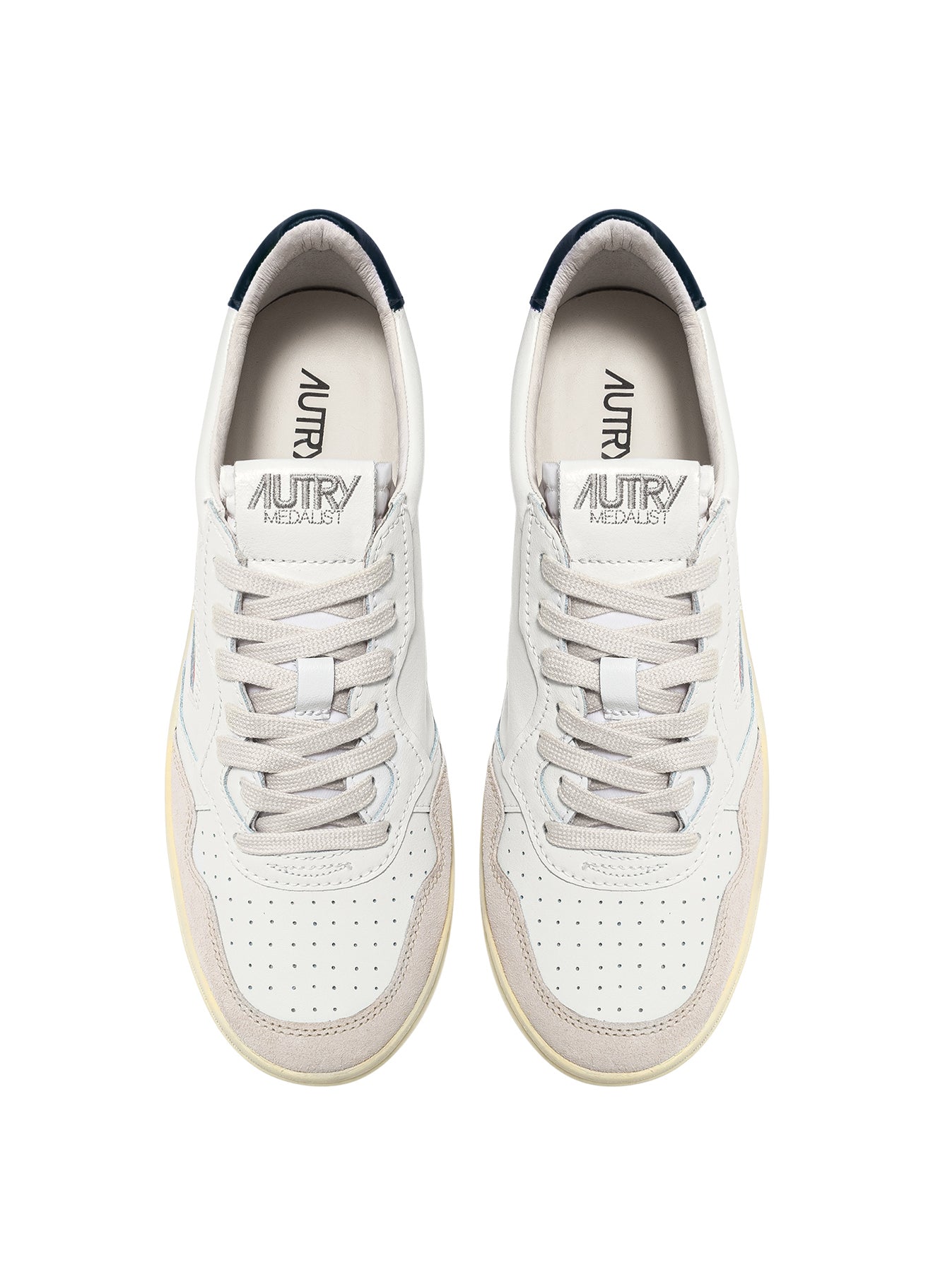 AUTRY Man Medalist LS28 - Leder/Suede white/blue
