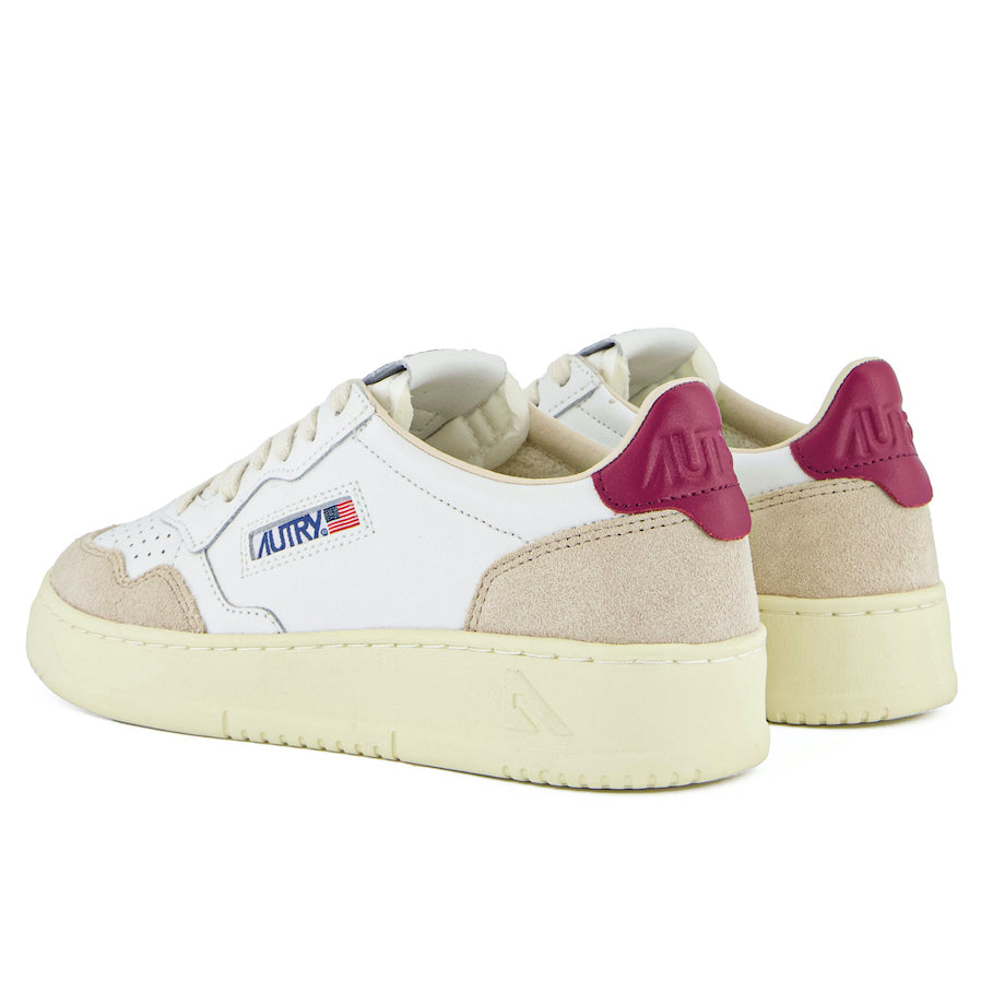 AUTRY Women Medalist LS73 - Leder/Wildleder weiß/raspberry red