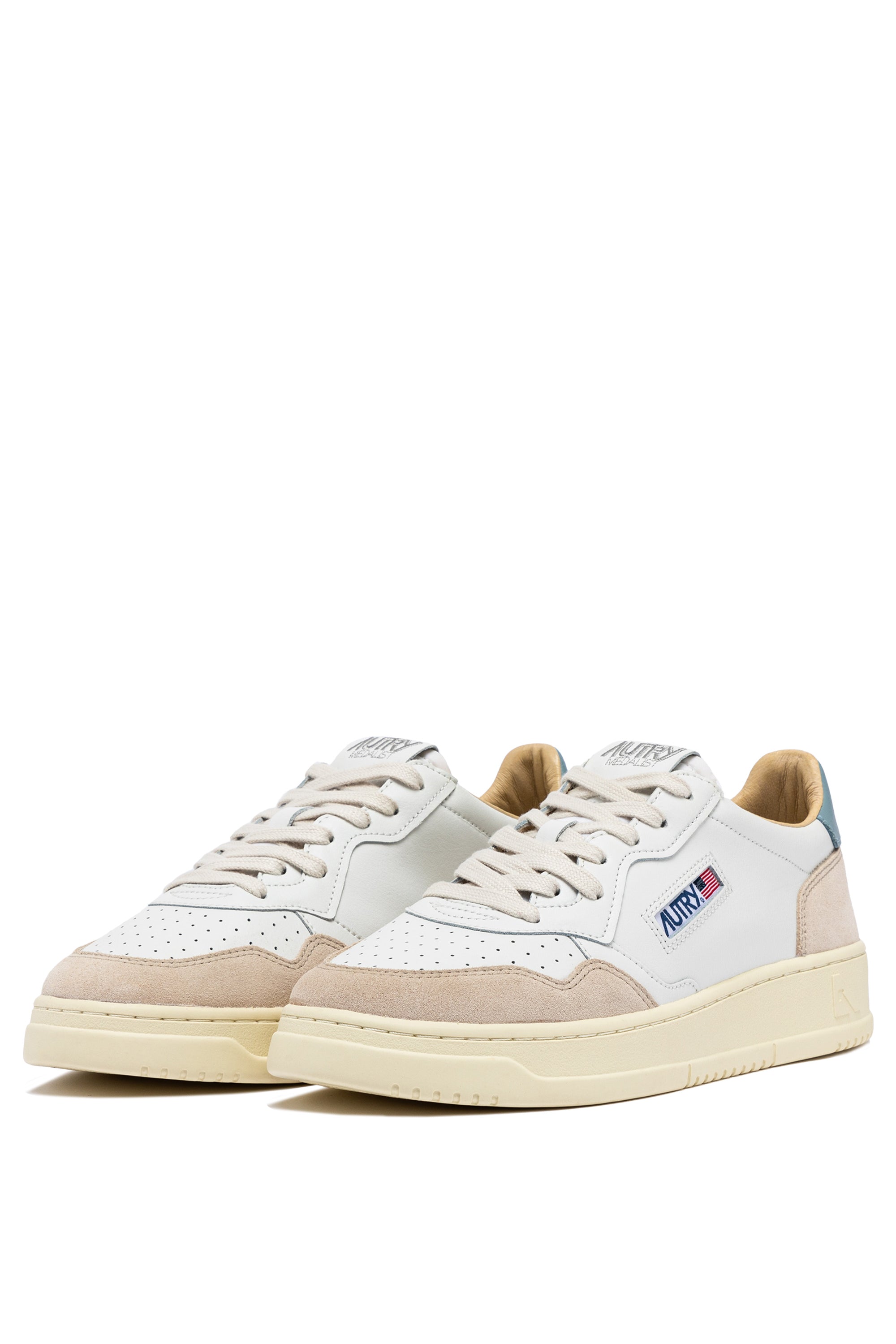 AUTRY Men Medalist LS79 - Leder/Suede weiß/slvblue