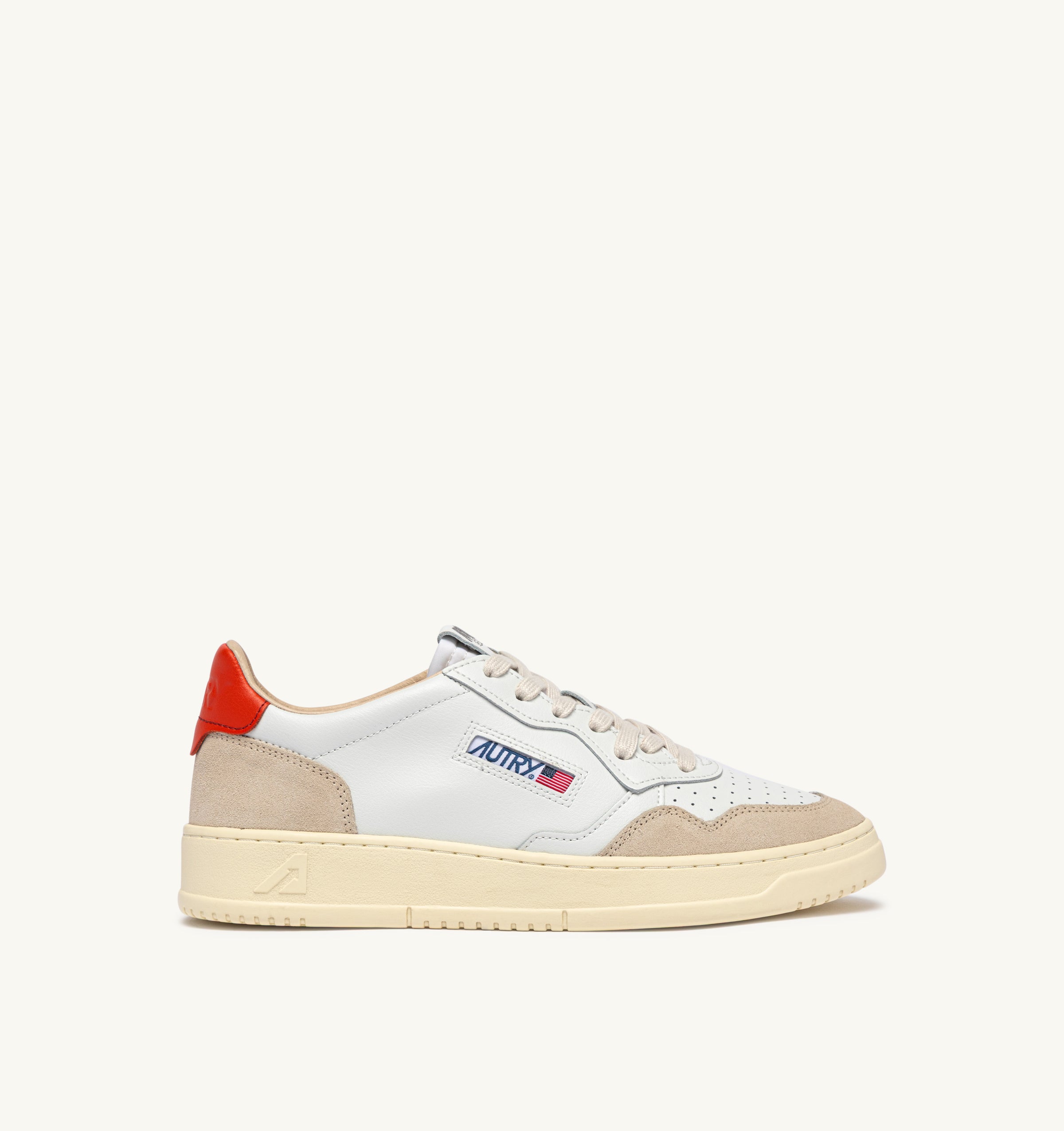 AUTRY Women Medalist LS19 - Leather/Suede Weiß/Pumpkin