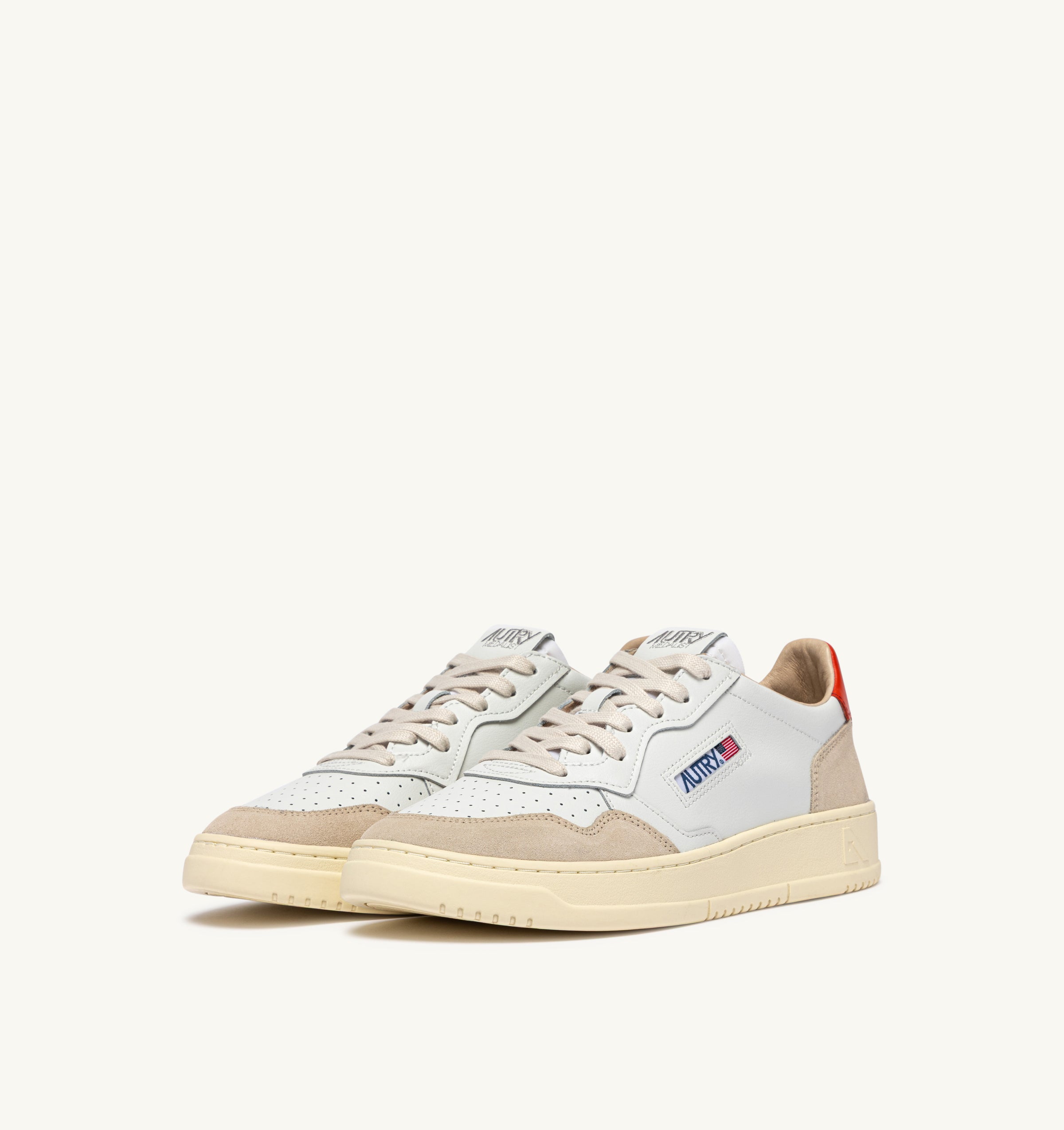 AUTRY Women Medalist LS19 - Leather/Suede Weiß/Pumpkin