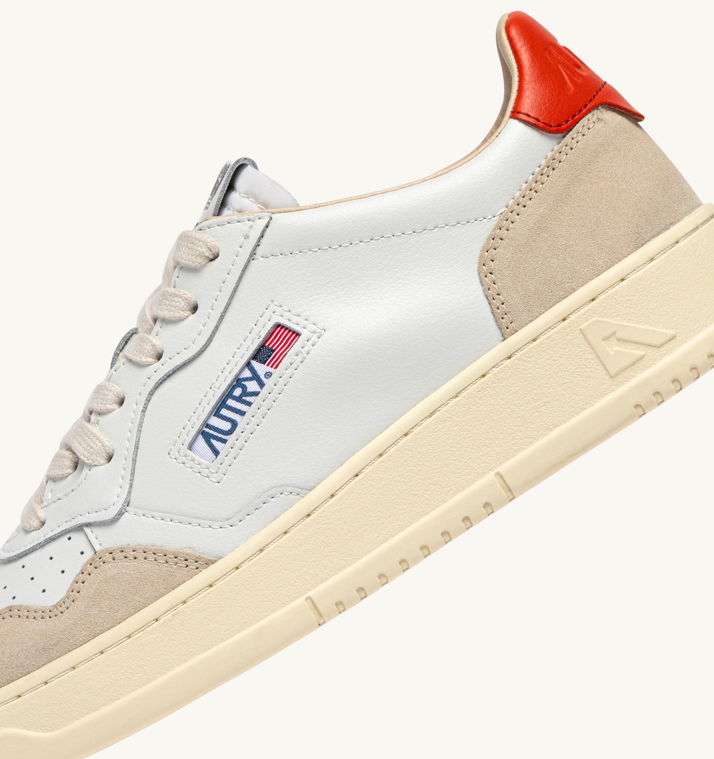 AUTRY Women Medalist LS19 - Leather/Suede Weiß/Pumpkin