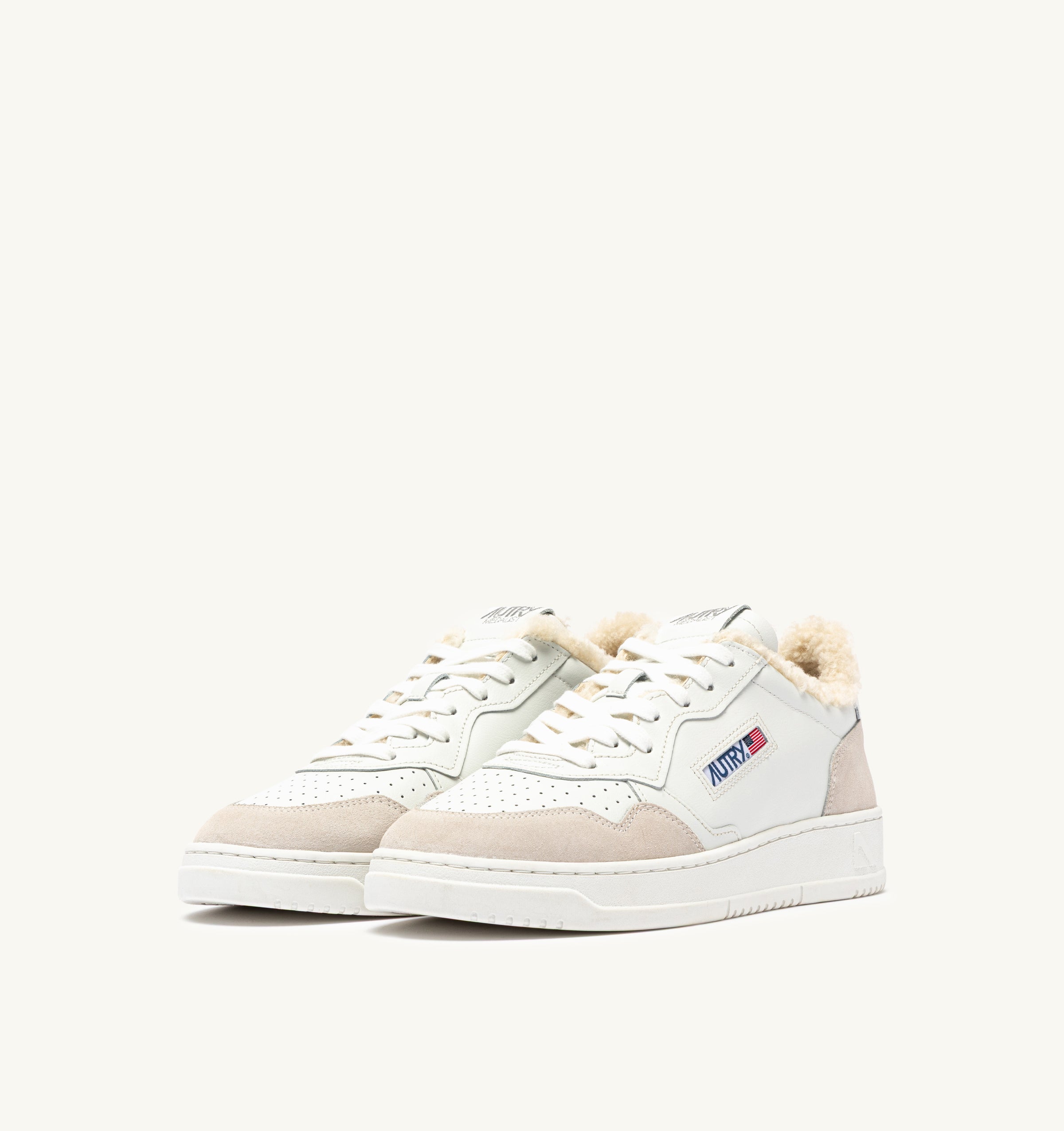 AUTRY Wom Medalist LS30 - Suede/Sherling Total White