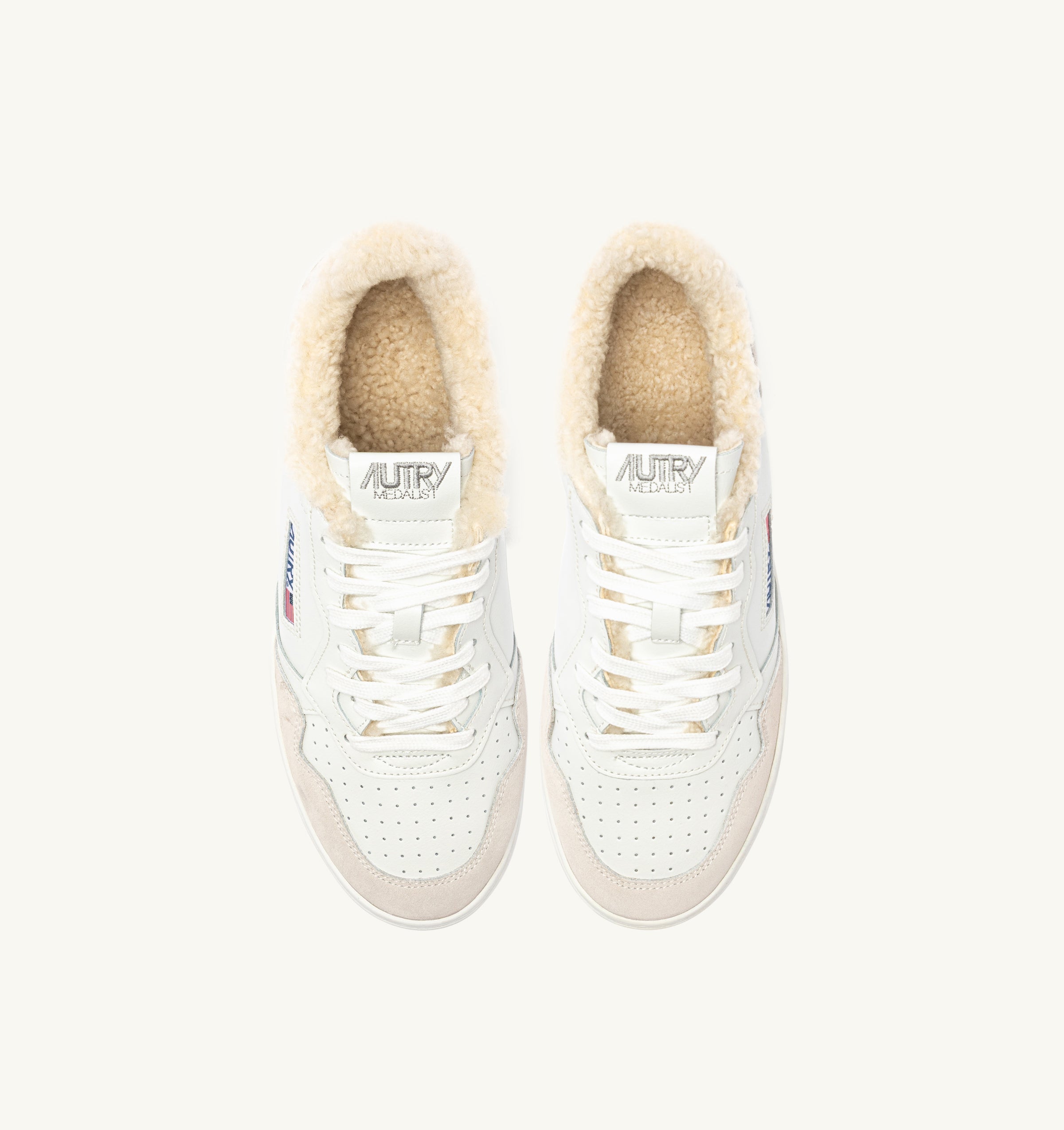 AUTRY Wom Medalist LS30 - Suede/Sherling Total White