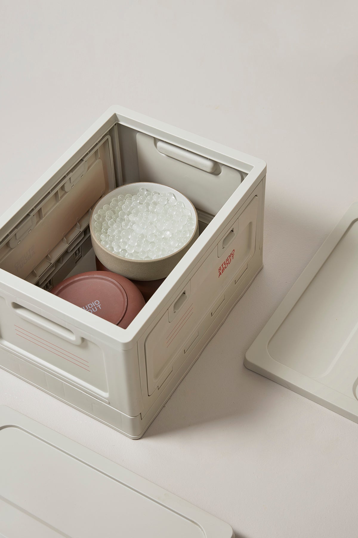stapelbare Aufbewahrungsbox "Large Light Grey"