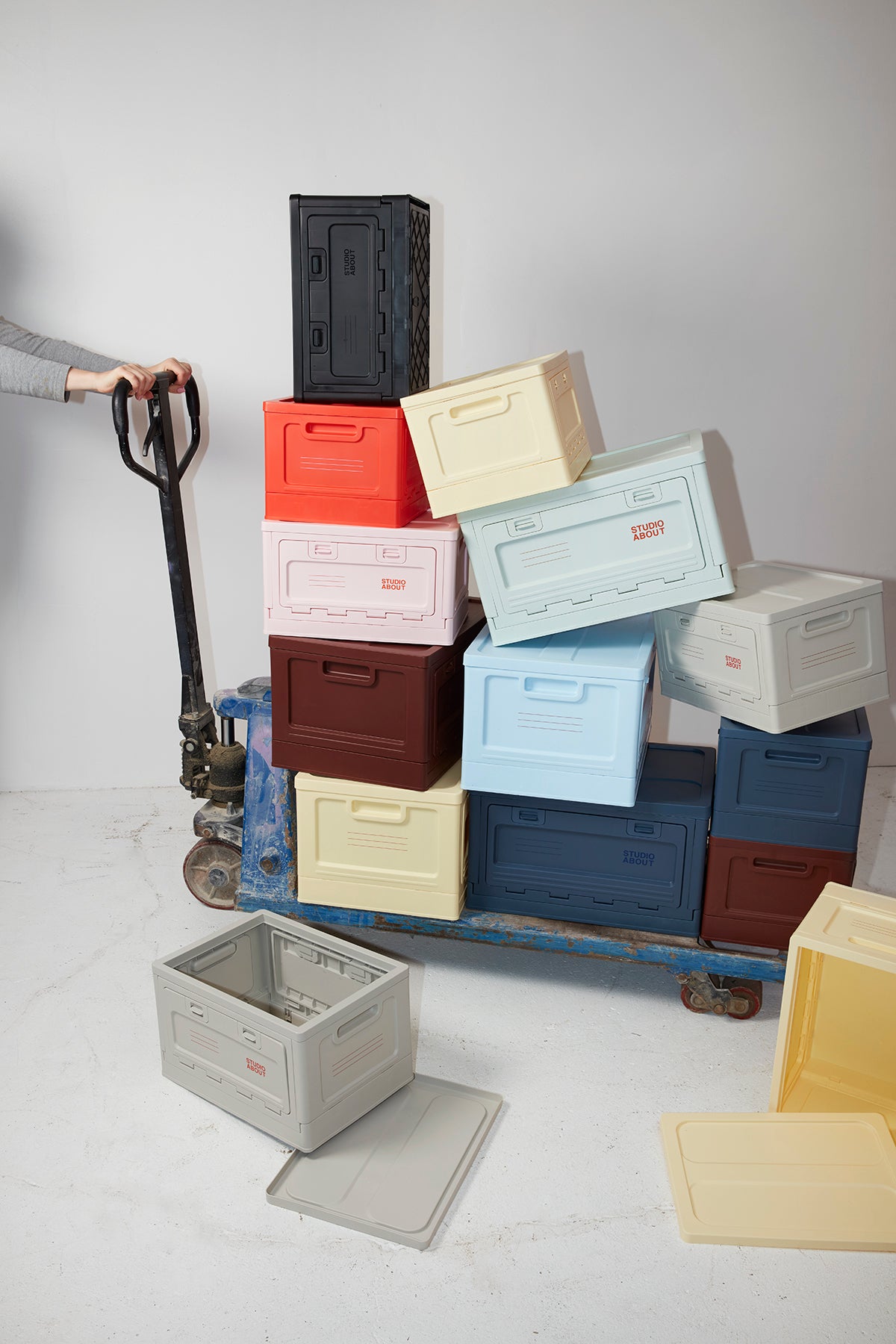 stapelbare Aufbewahrungsbox "Large Mint"