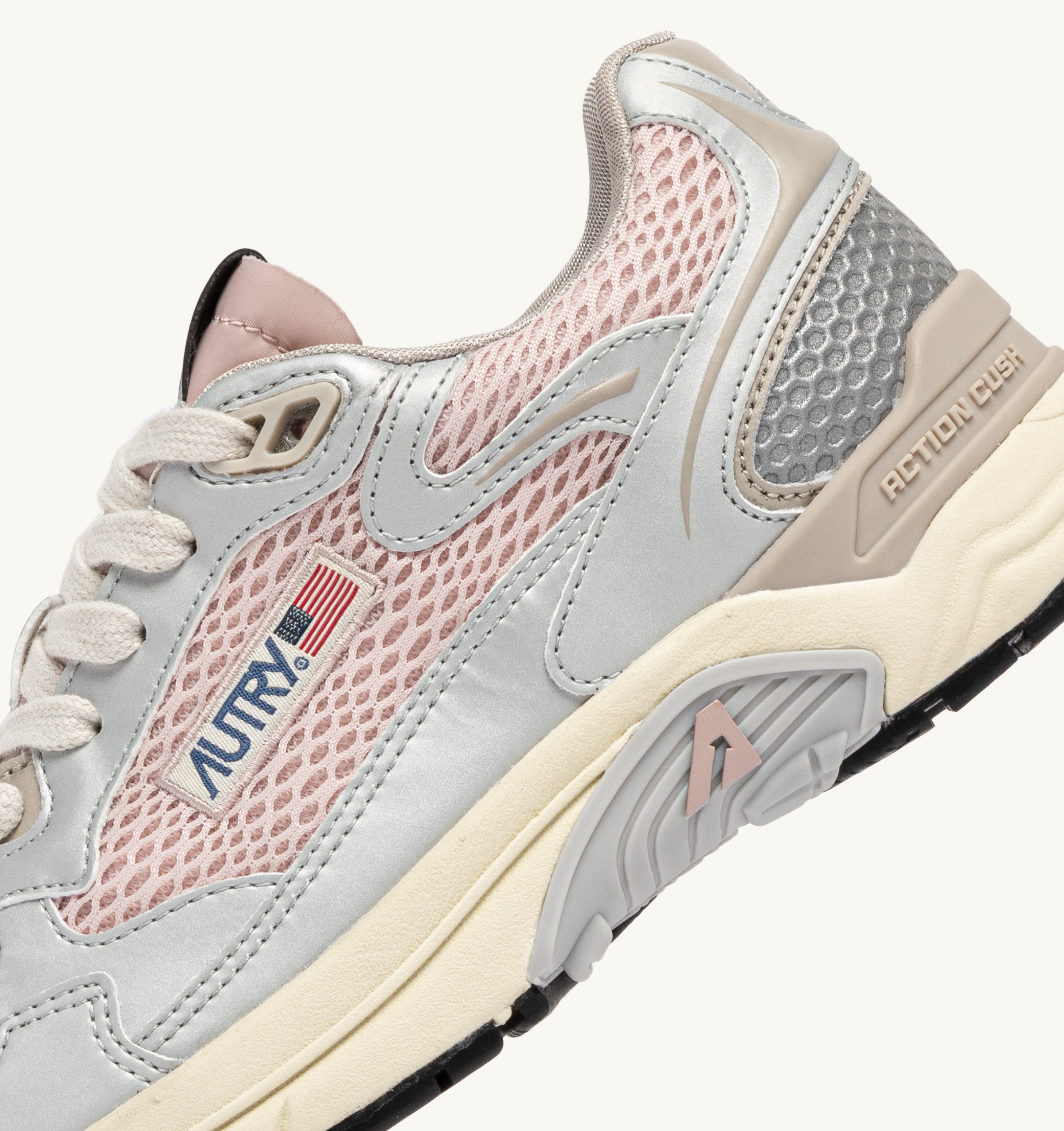 AUTRY Women Hyperway MV18 - Mesh/Mirror Silver/Powder Pink/Feather Gray