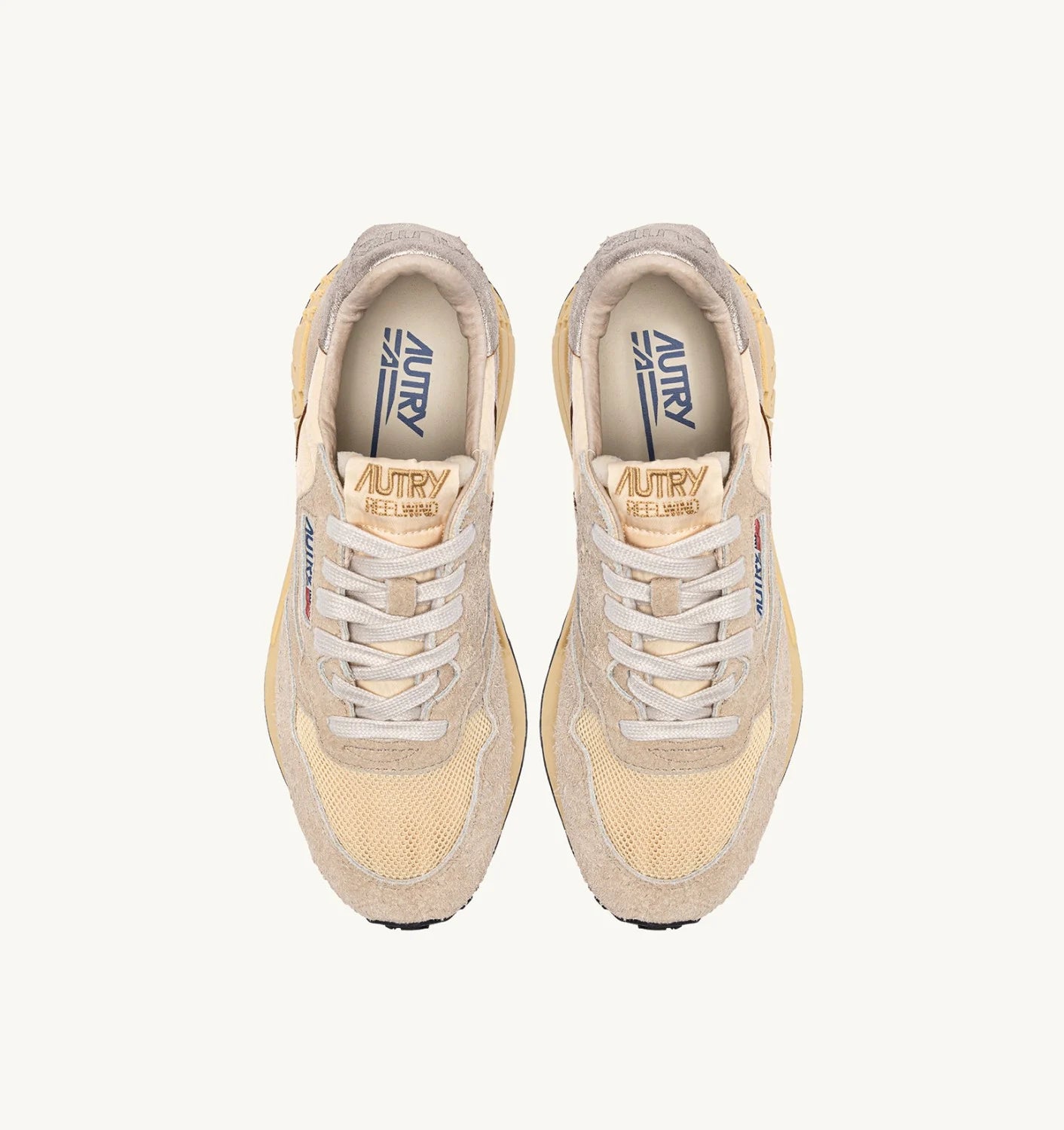AUTRY Women Reelwind UT24 - Suede/Net Ecru Platin