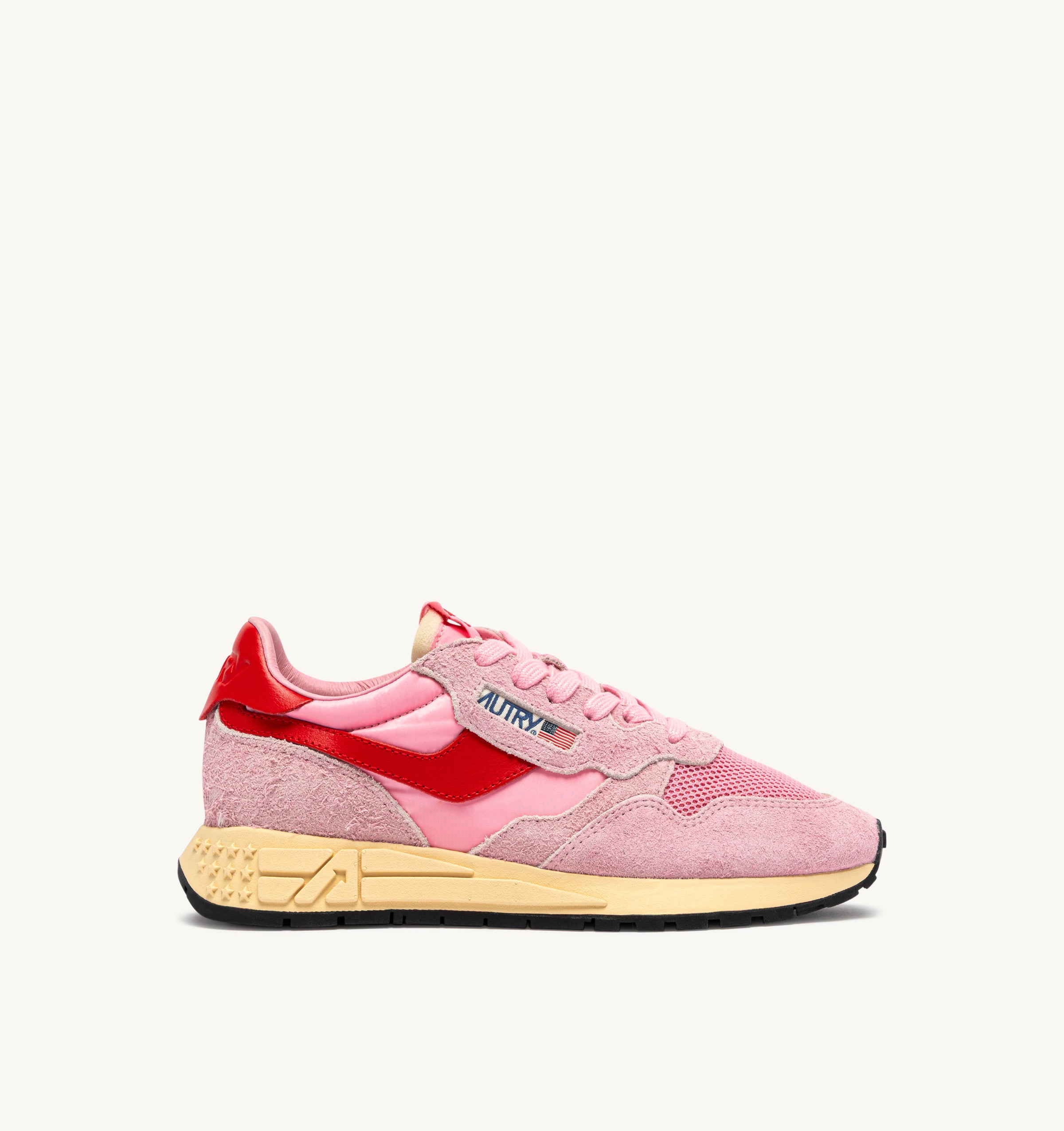 AUTRY Women Reelwind UT57 - Suede/Net Pink Cherub/Flame Scarlet