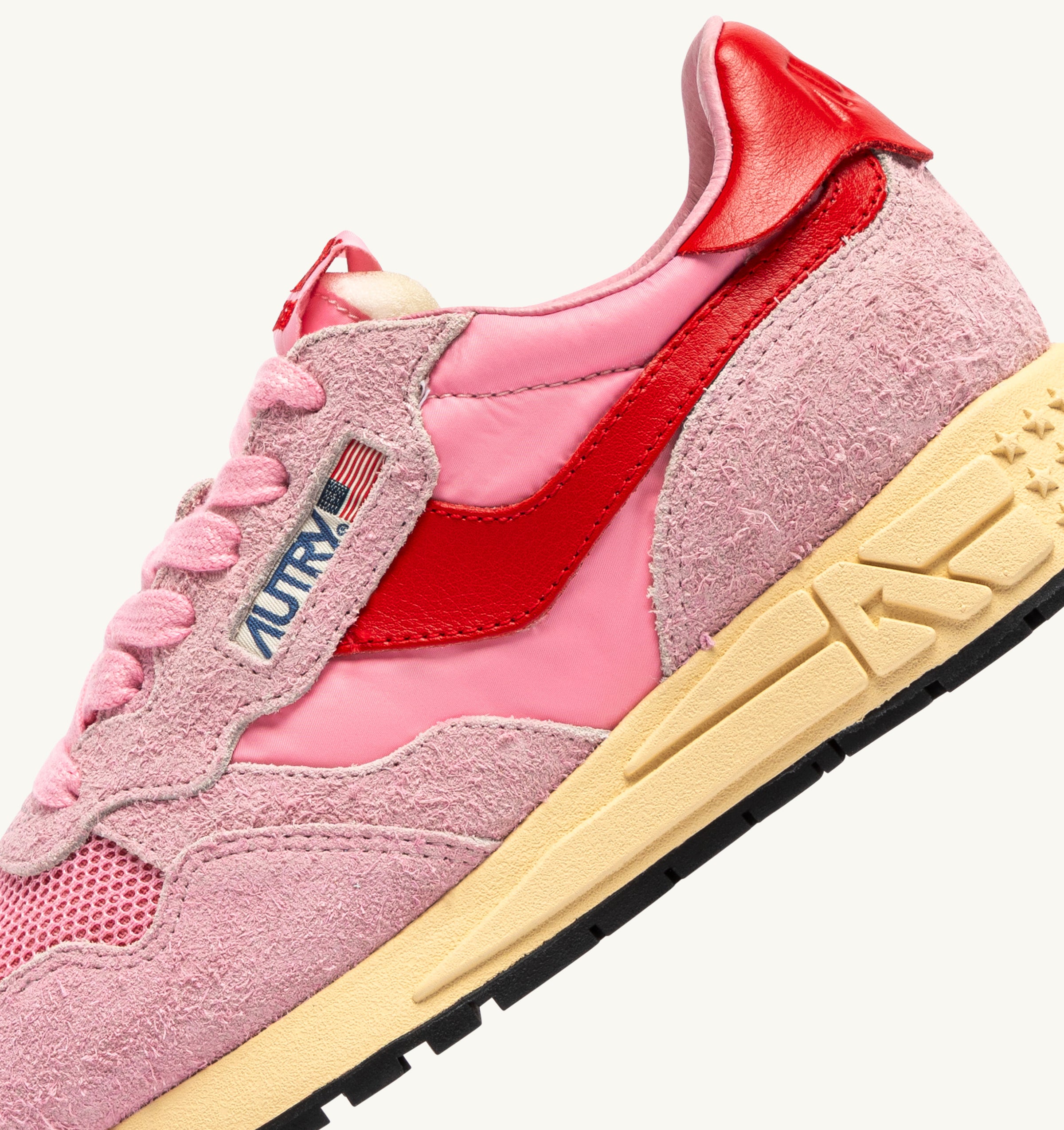 AUTRY Women Reelwind UT57 - Suede/Net Pink Cherub/Flame Scarlet