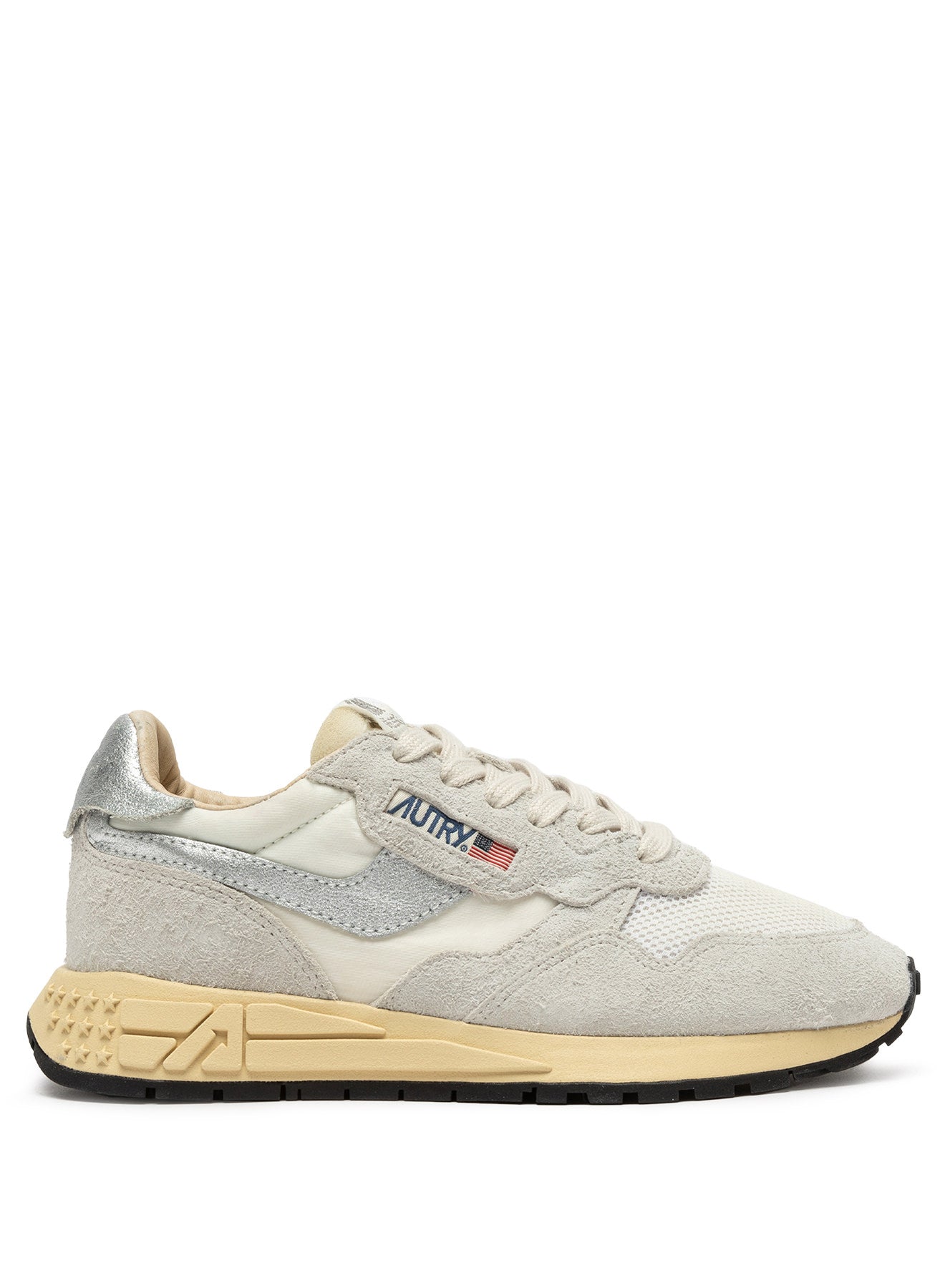 AUTRY Women Reelwind MU01-Suedenil/Net white/silver