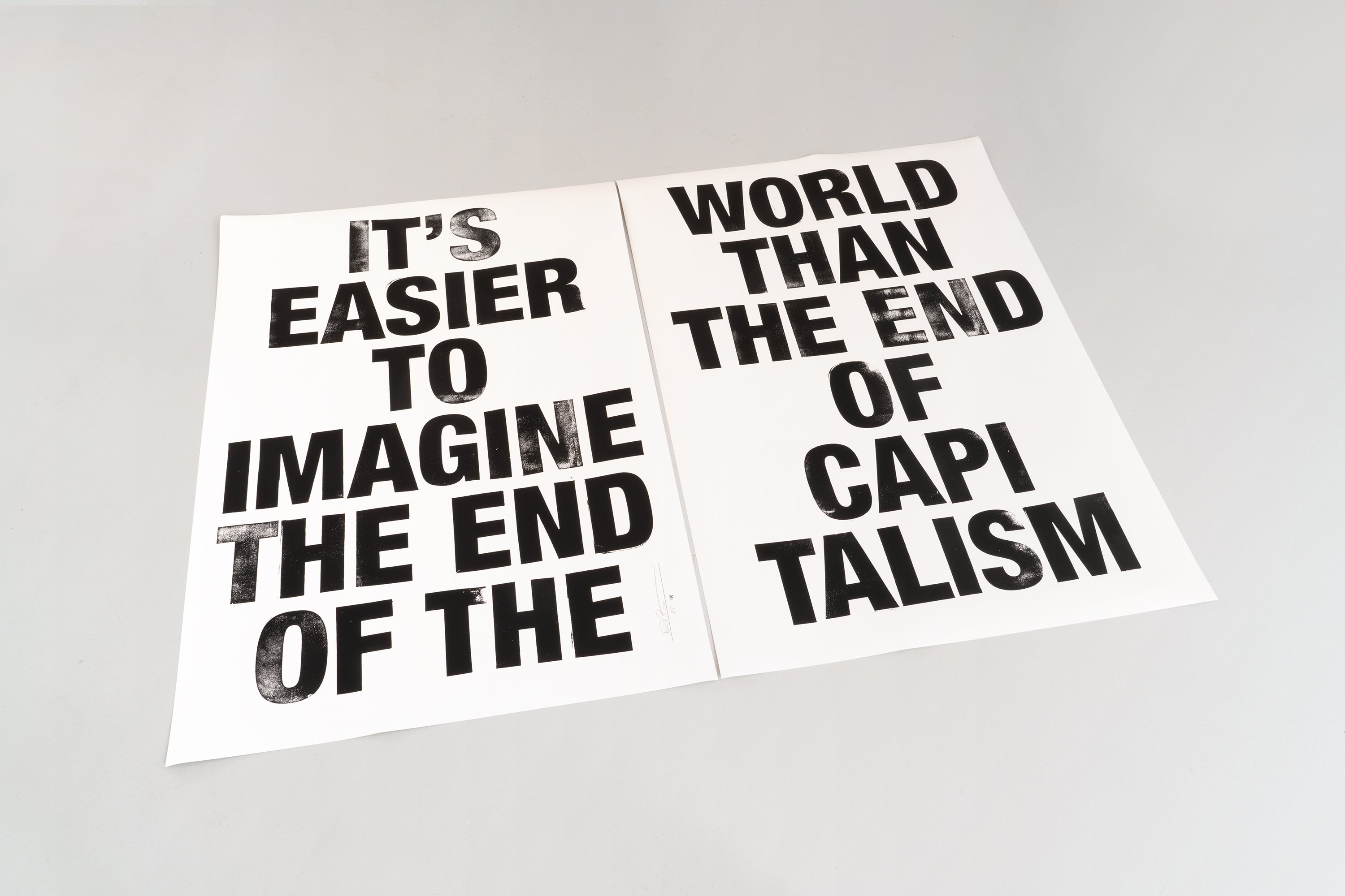 Siebdruck - END OF CAPITALISM 2 x 70 x100 cm